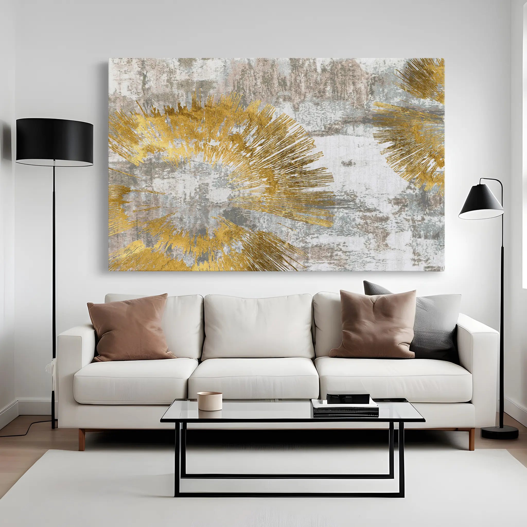 Abstract Canvas Wall Art WAD126-A 90 x 60 cm / Stretched on hidden frame