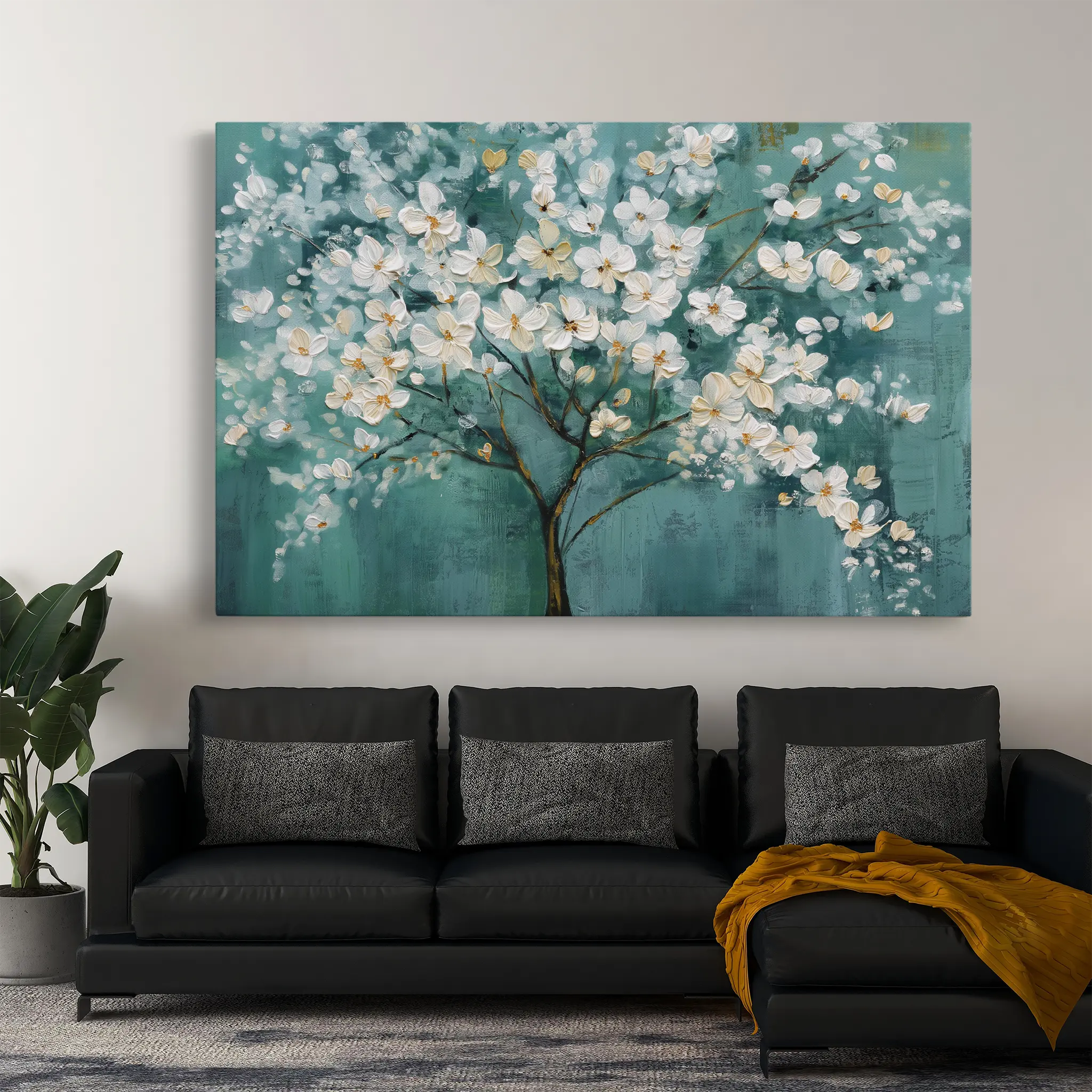 Floral Canvas Wall Art WAD126-F 90 x 60 cm / Stretched on hidden frame