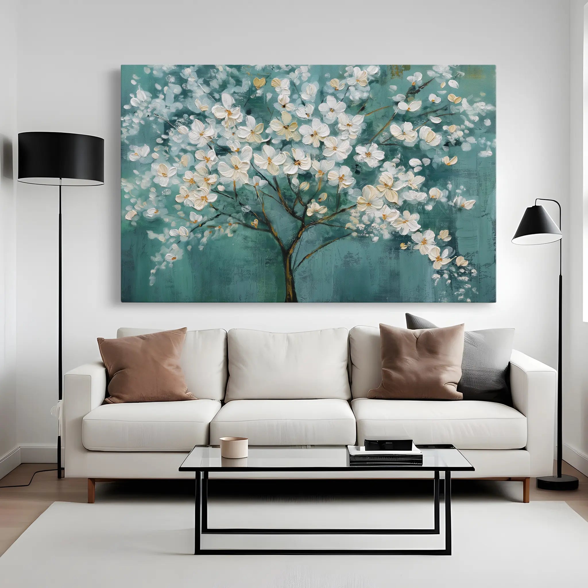 Floral Canvas Wall Art WAD126-F 90 x 60 cm / Stretched on hidden frame