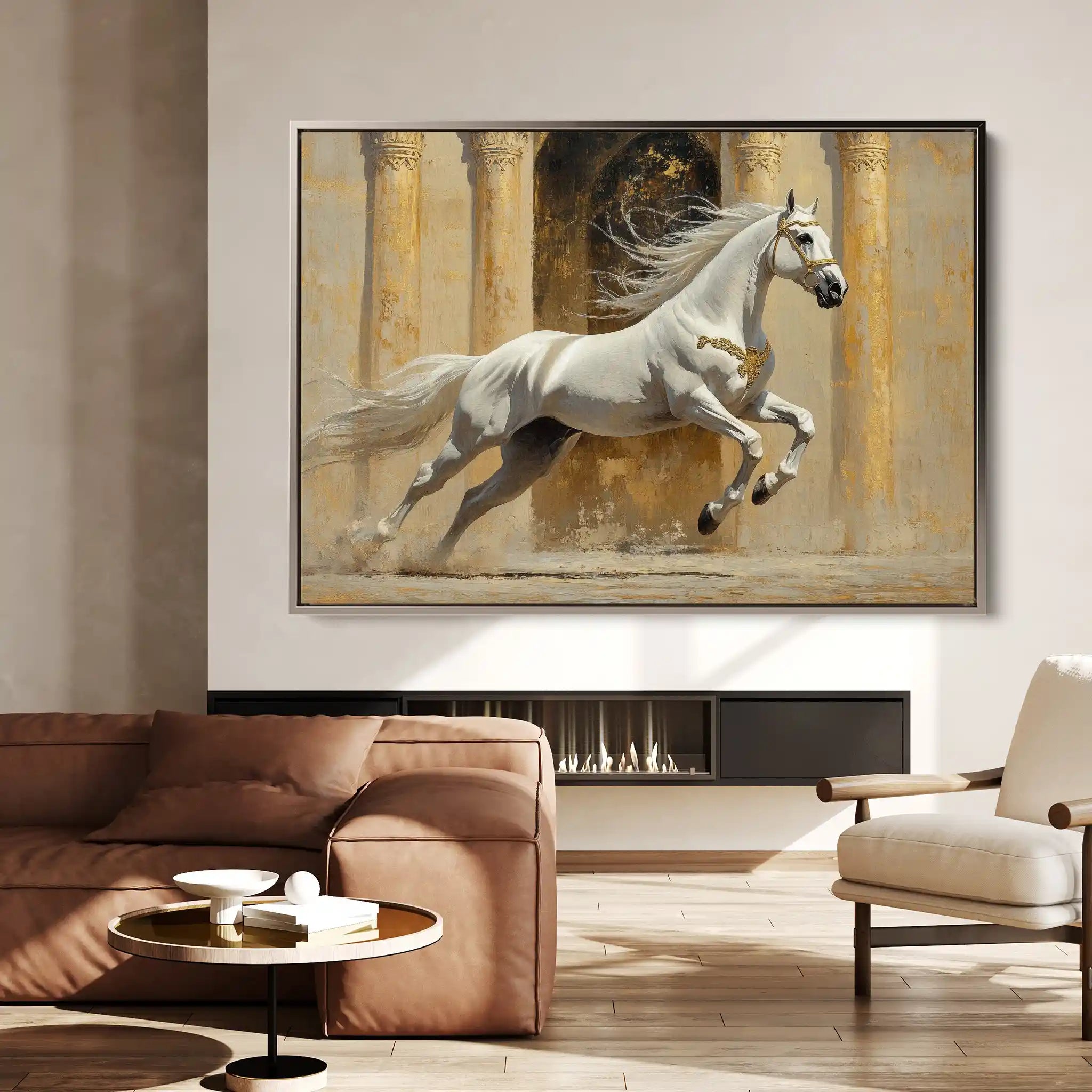 Horses 126 Canvas Art 90 x 60 cm / Stretched on hidden frame