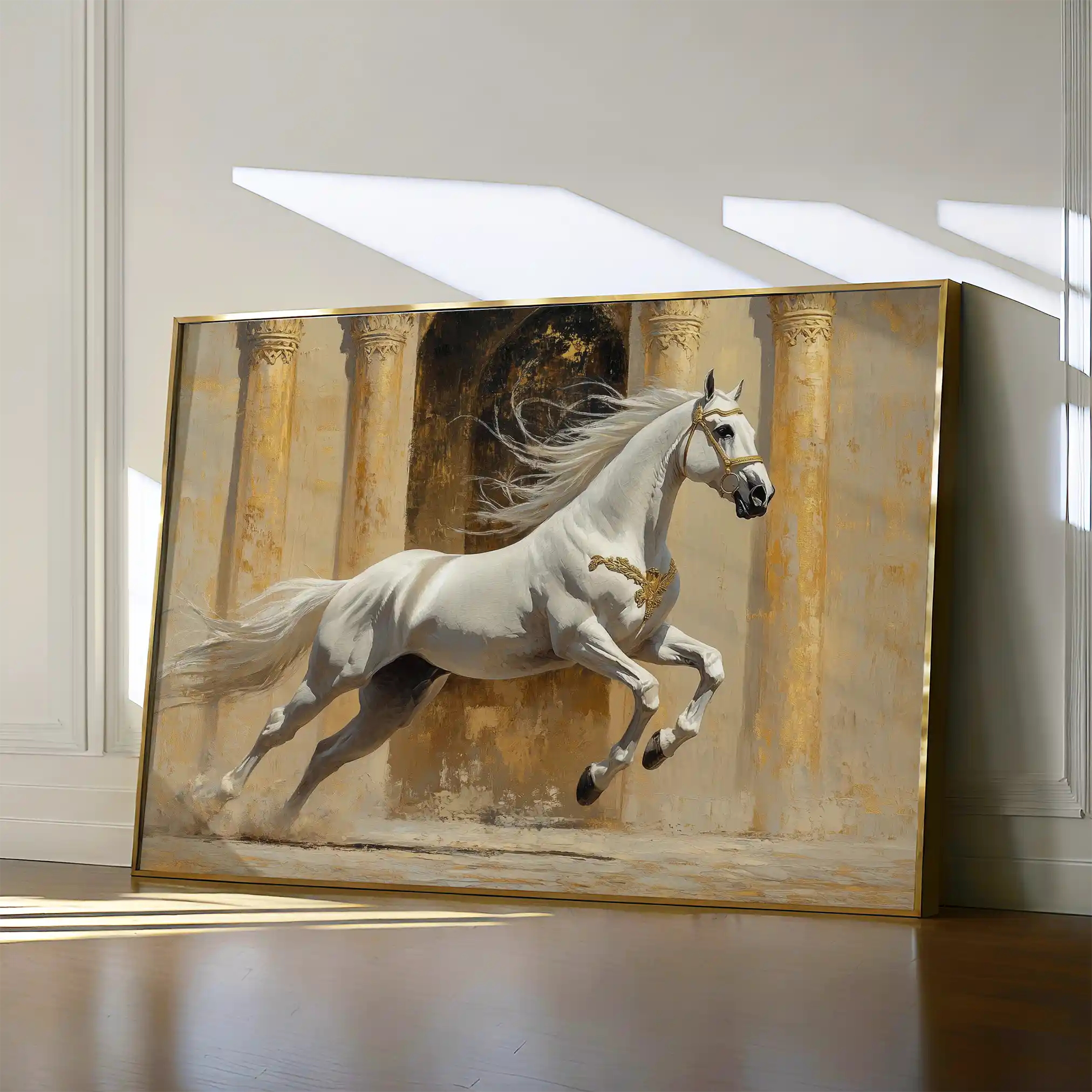 Horses 126 Canvas Art 90 x 60 cm / Stretched on hidden frame