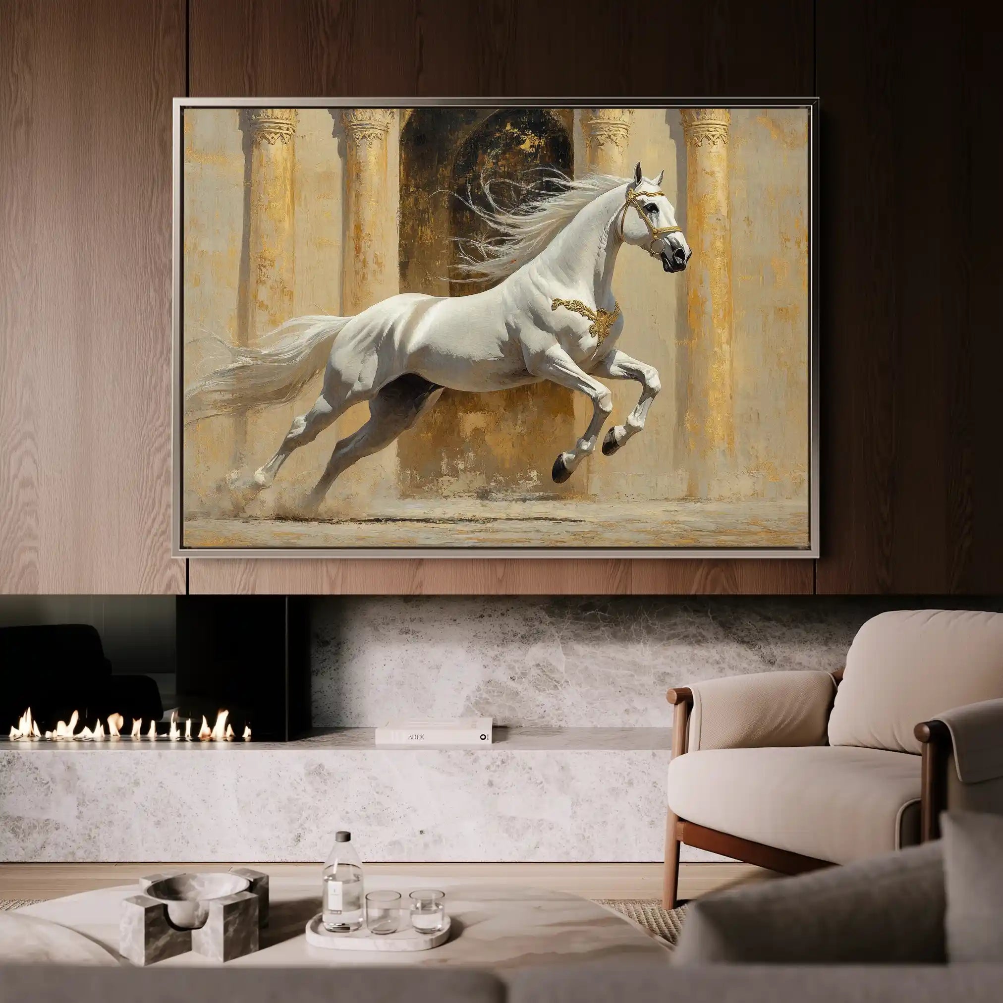Horses 126 Canvas Art 90 x 60 cm / Stretched on hidden frame