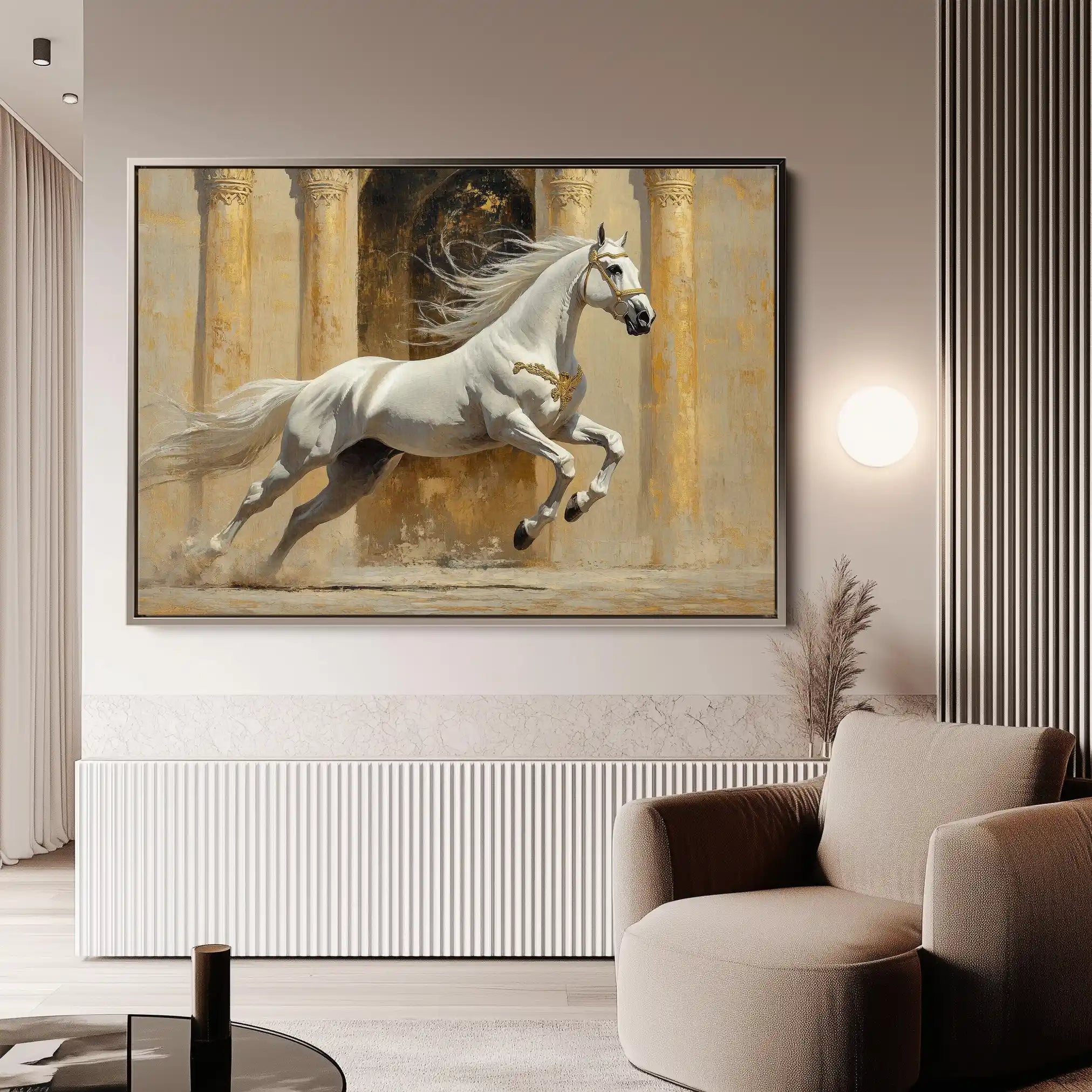 Horses 126 Canvas Art 90 x 60 cm / Stretched on hidden frame