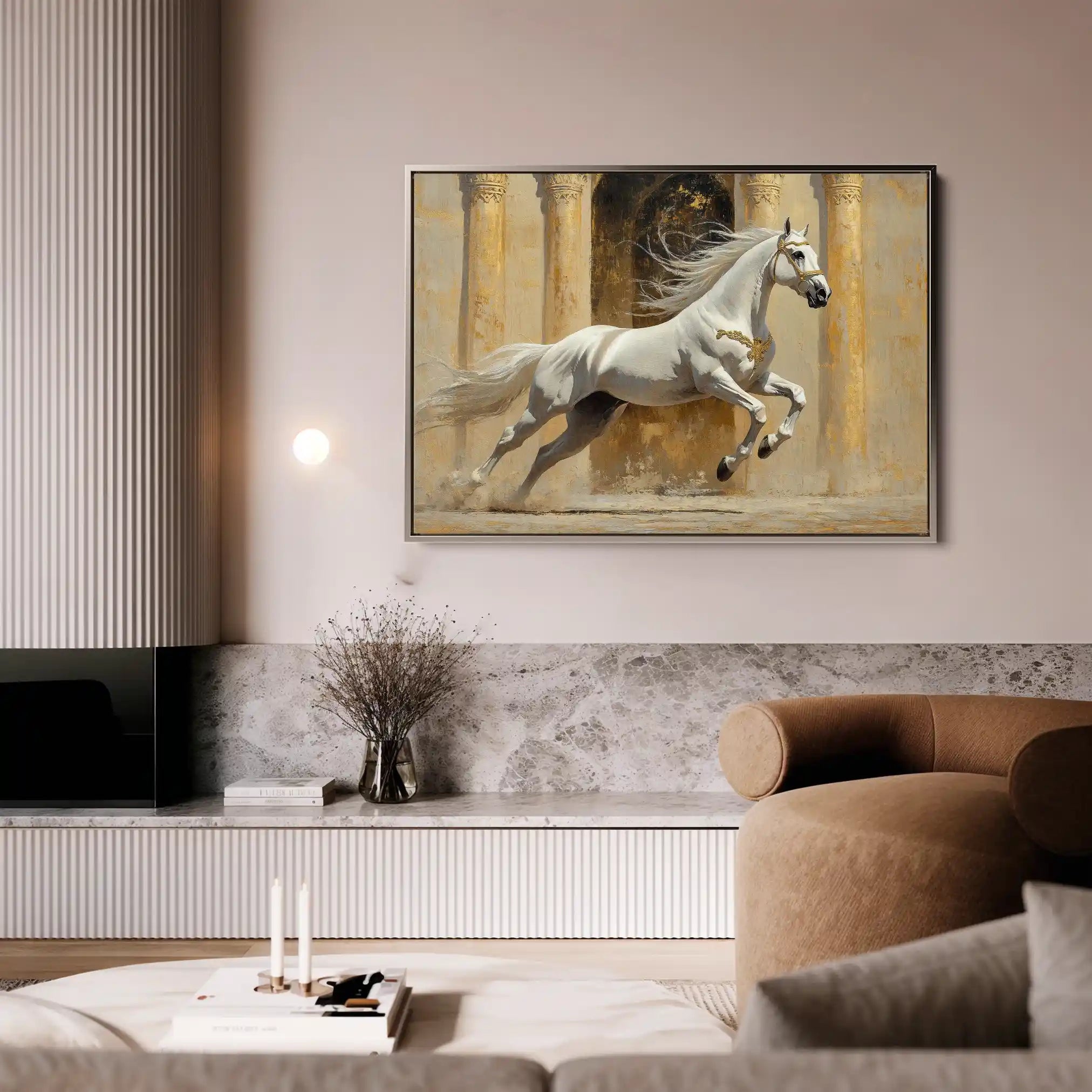 Horses 126 Canvas Art 90 x 60 cm / Stretched on hidden frame