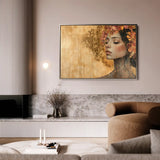 Portrait 126 Canvas Art 90 x 60 cm / Stretched on hidden frame