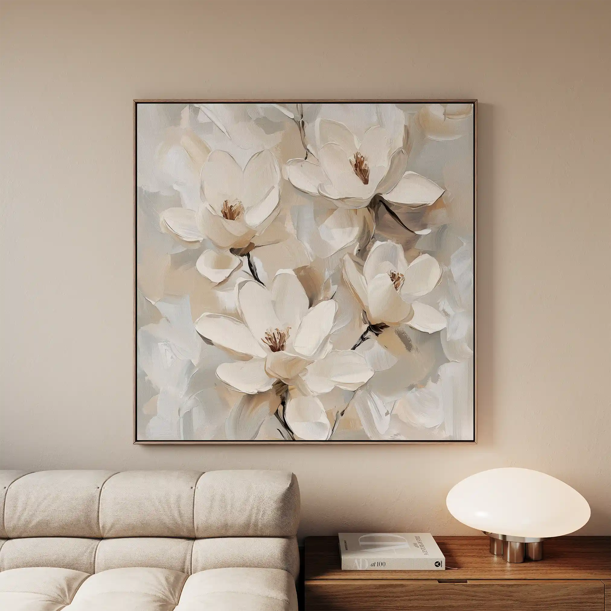 Floral Canvas Wall Art WAD1269-F 80 x 80 cm / Stretched on hidden frame
