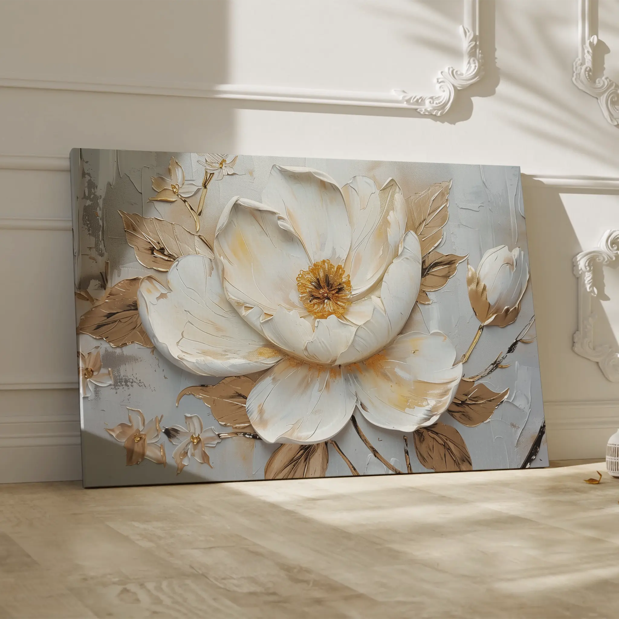 Floral Canvas Wall Art WAD127-F 90 x 60 cm / Stretched on hidden frame