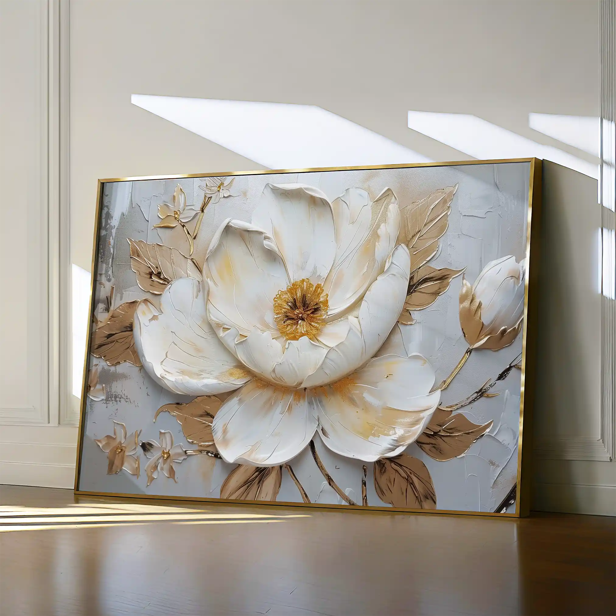Floral Canvas Wall Art WAD127-F 90 x 60 cm / Stretched on hidden frame