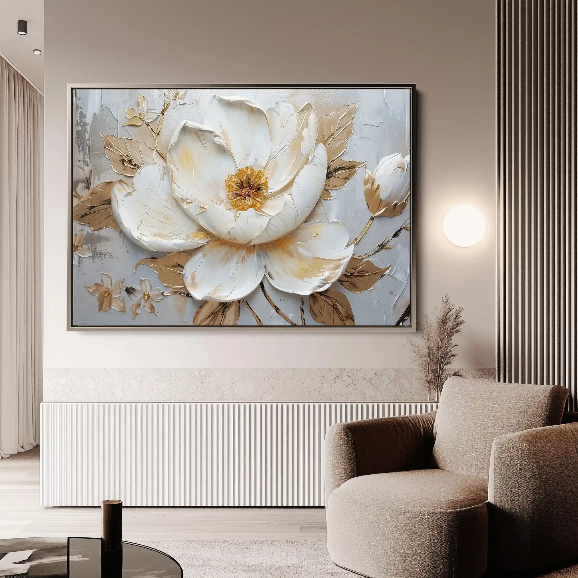 Floral Canvas Wall Art WAD127-F 90 x 60 cm / Stretched on hidden frame