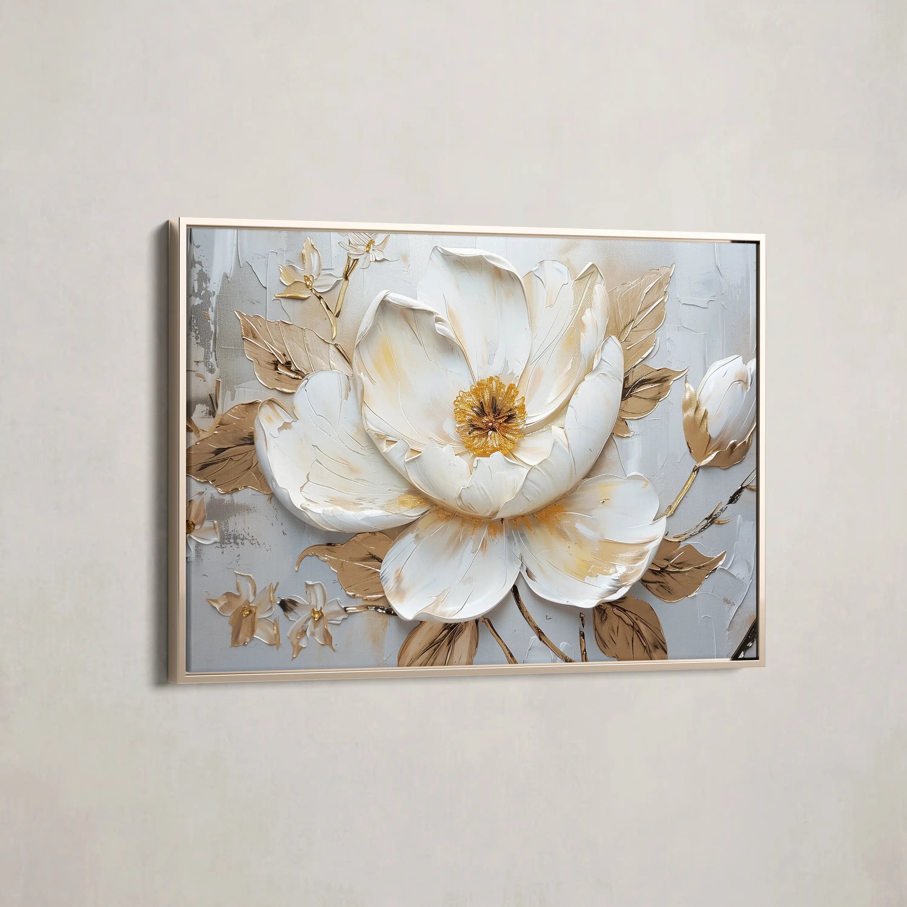 Floral Canvas Wall Art WAD127-F 90 x 60 cm / Stretched on hidden frame