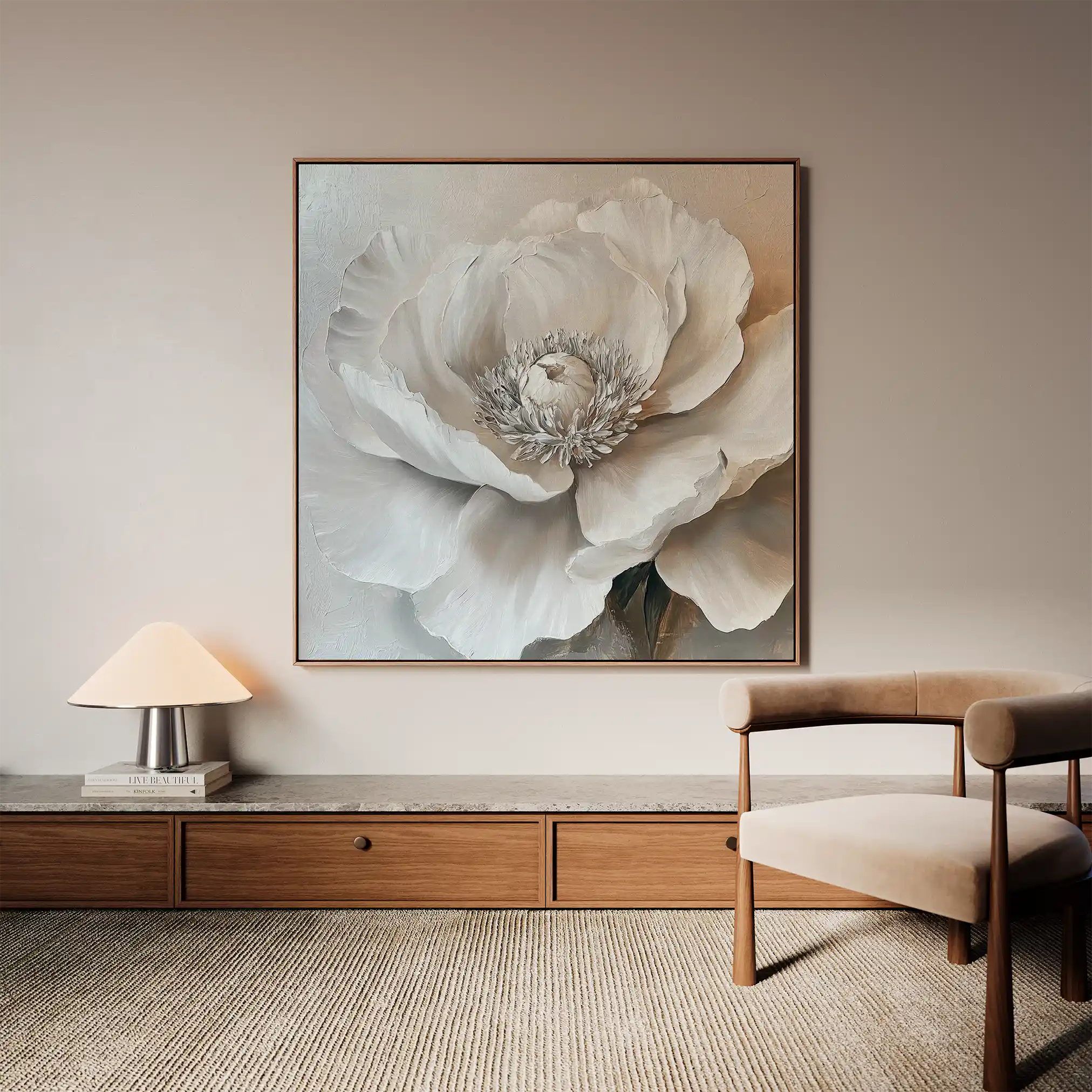 Floral Canvas Wall Art WAD1271-F 80 x 80 cm / Stretched on hidden frame
