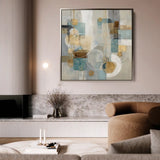 Abstract 1272 Canvas Art 60 x 60 cm / Stretched on hidden frame