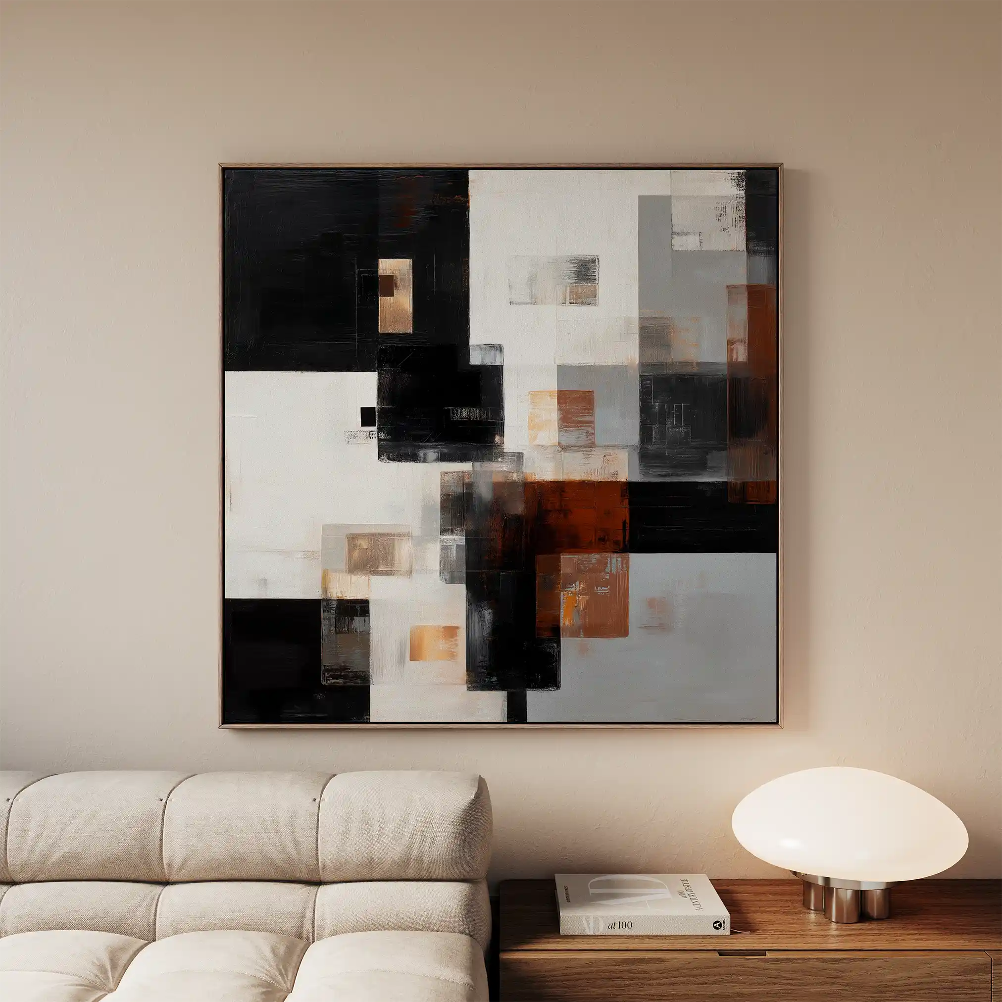 Abstract 1274 Canvas Art 60 x 60 cm / Stretched on hidden frame