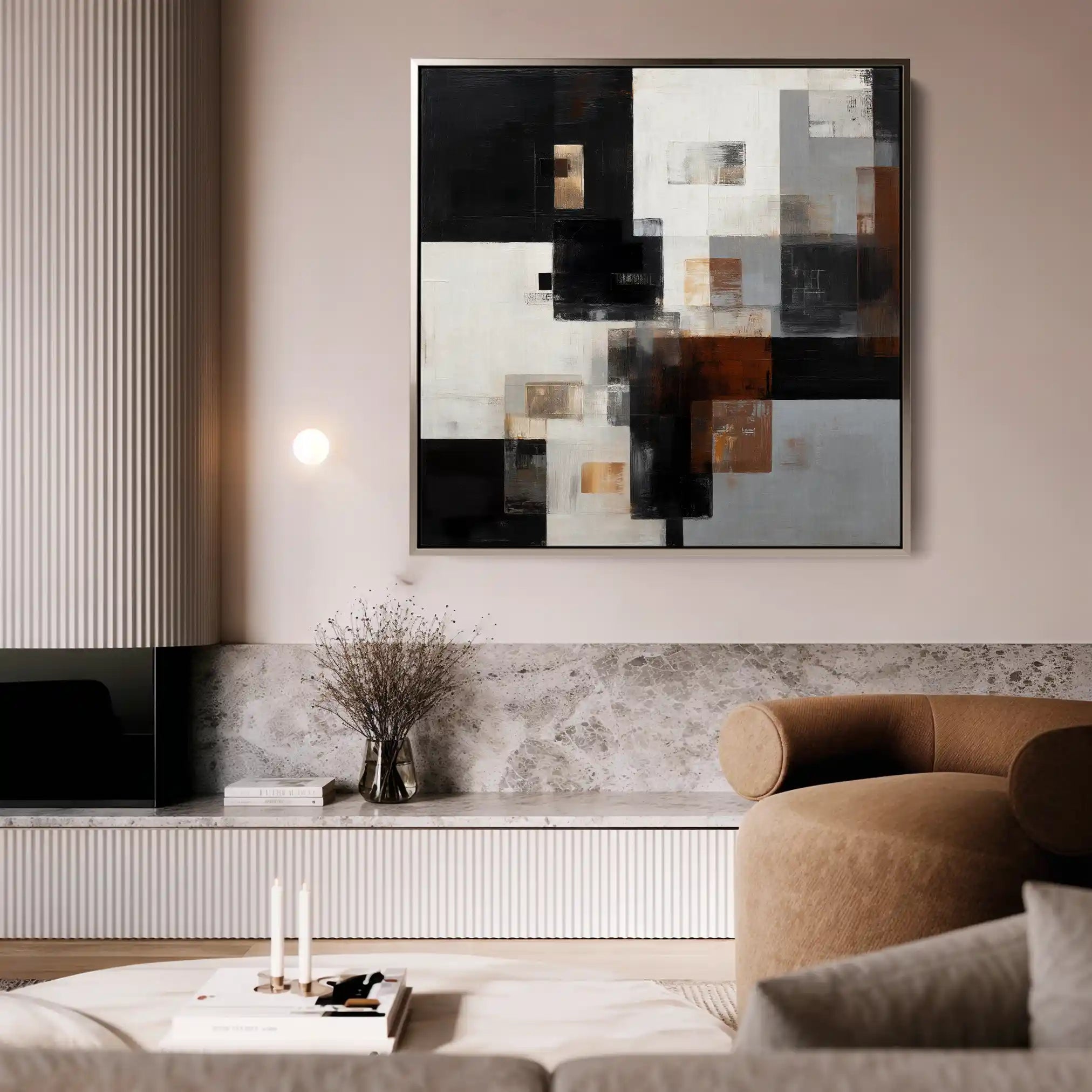Abstract 1274 Canvas Art 60 x 60 cm / Stretched on hidden frame