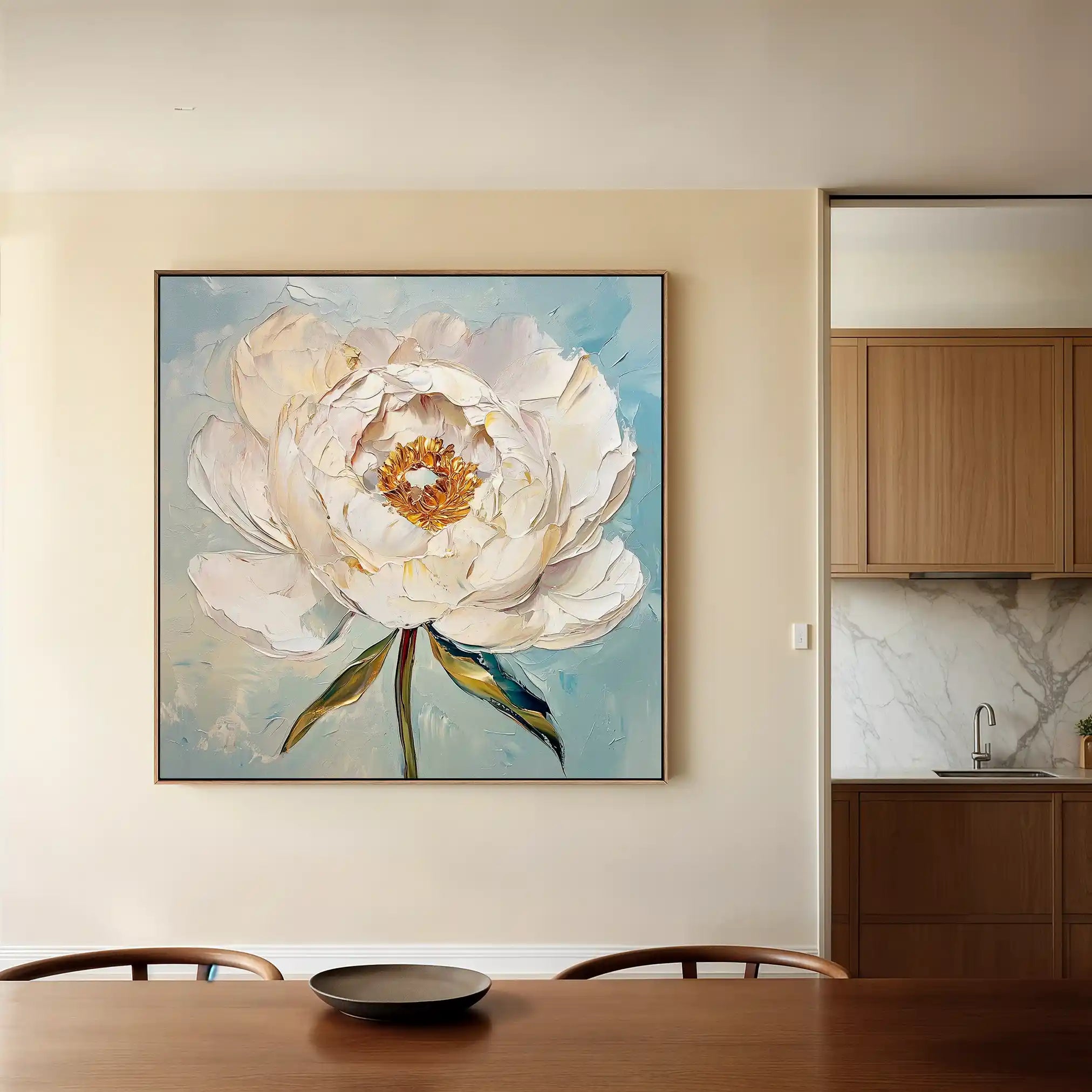 Floral Canvas Wall Art WAD1276-F 80 x 80 cm / Stretched on hidden frame
