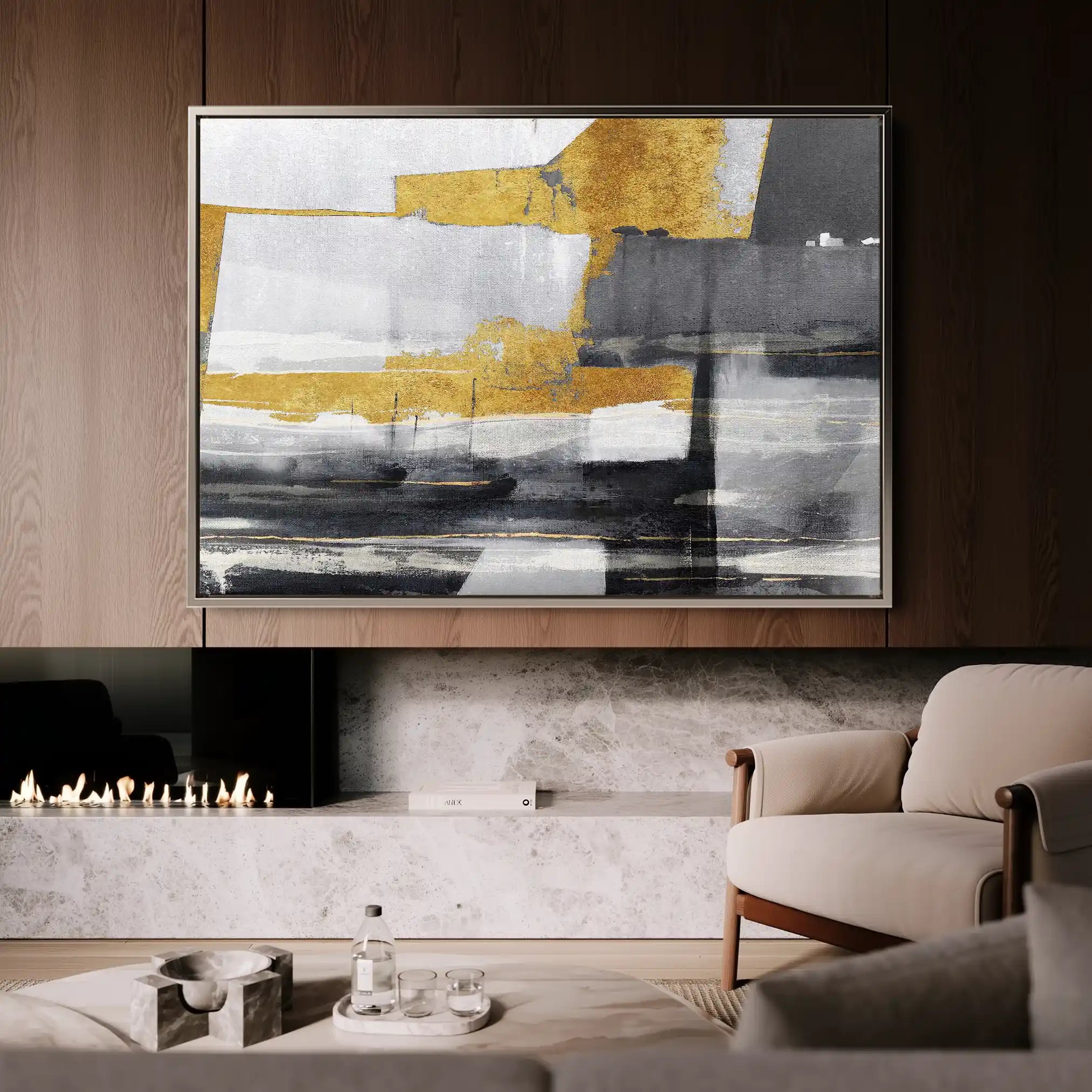Abstract 128 Canvas Art 60 x 40 cm / Stretched on hidden frame