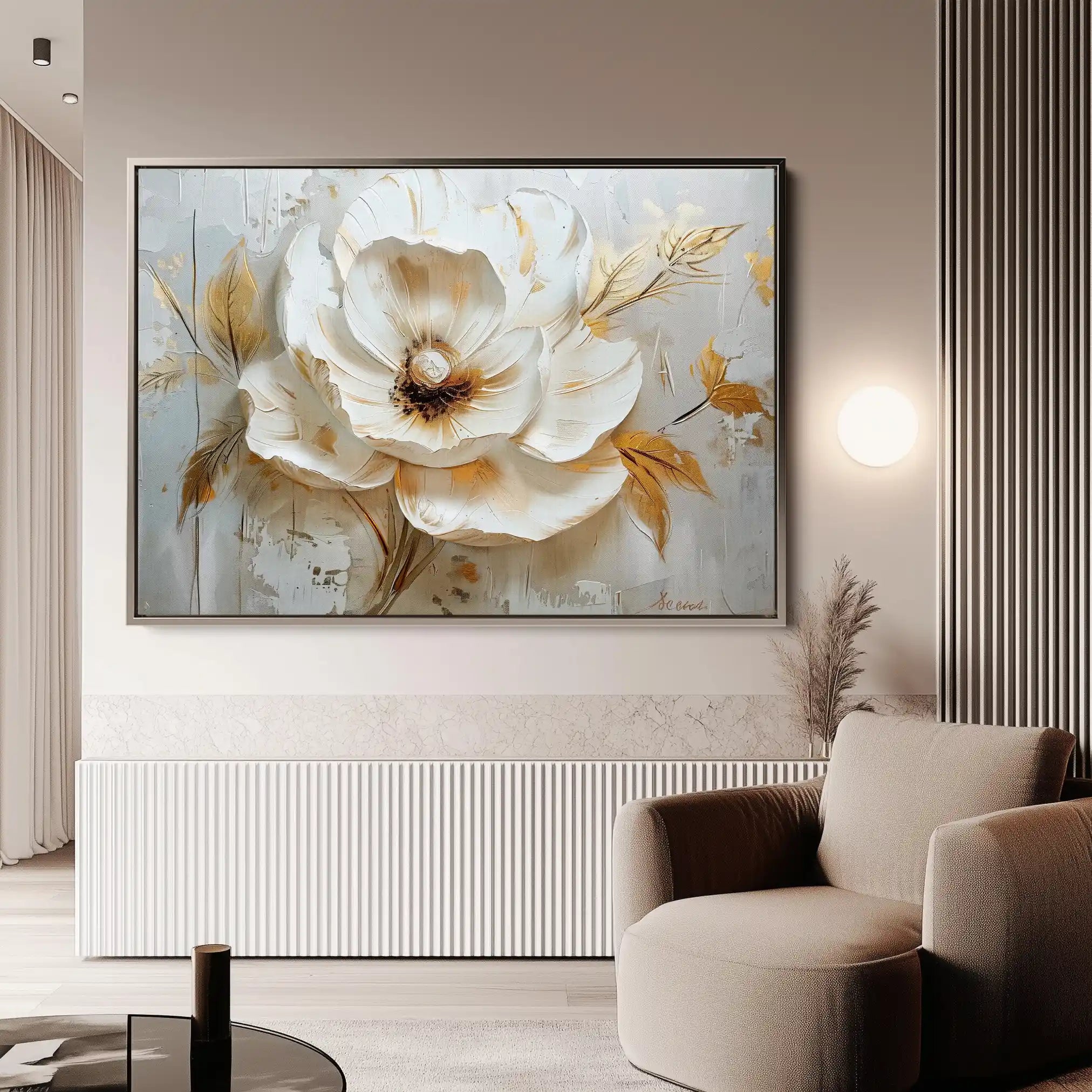 Floral Canvas Wall Art WAD128-F 90 x 60 cm / Stretched on hidden frame