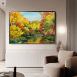 Landscape 128 Canvas Art 90 x 60 cm / Stretched on hidden frame
