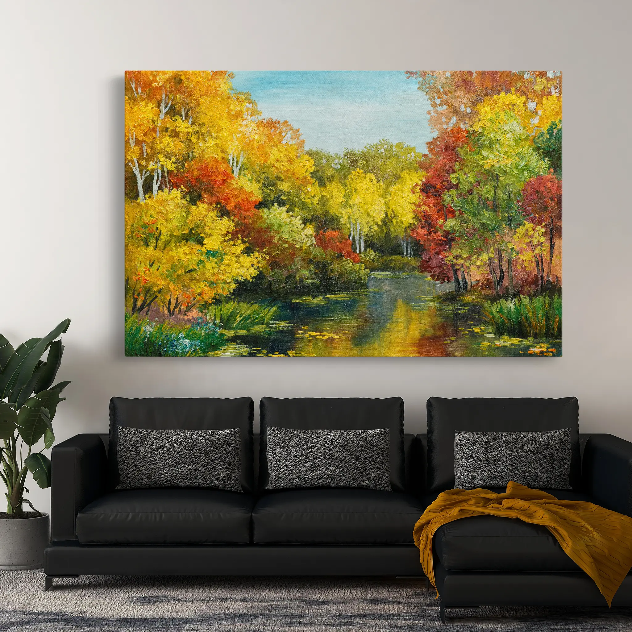 Landscape Canvas Wall Art WAD128-L 90 x 60 cm / Stretched on hidden frame