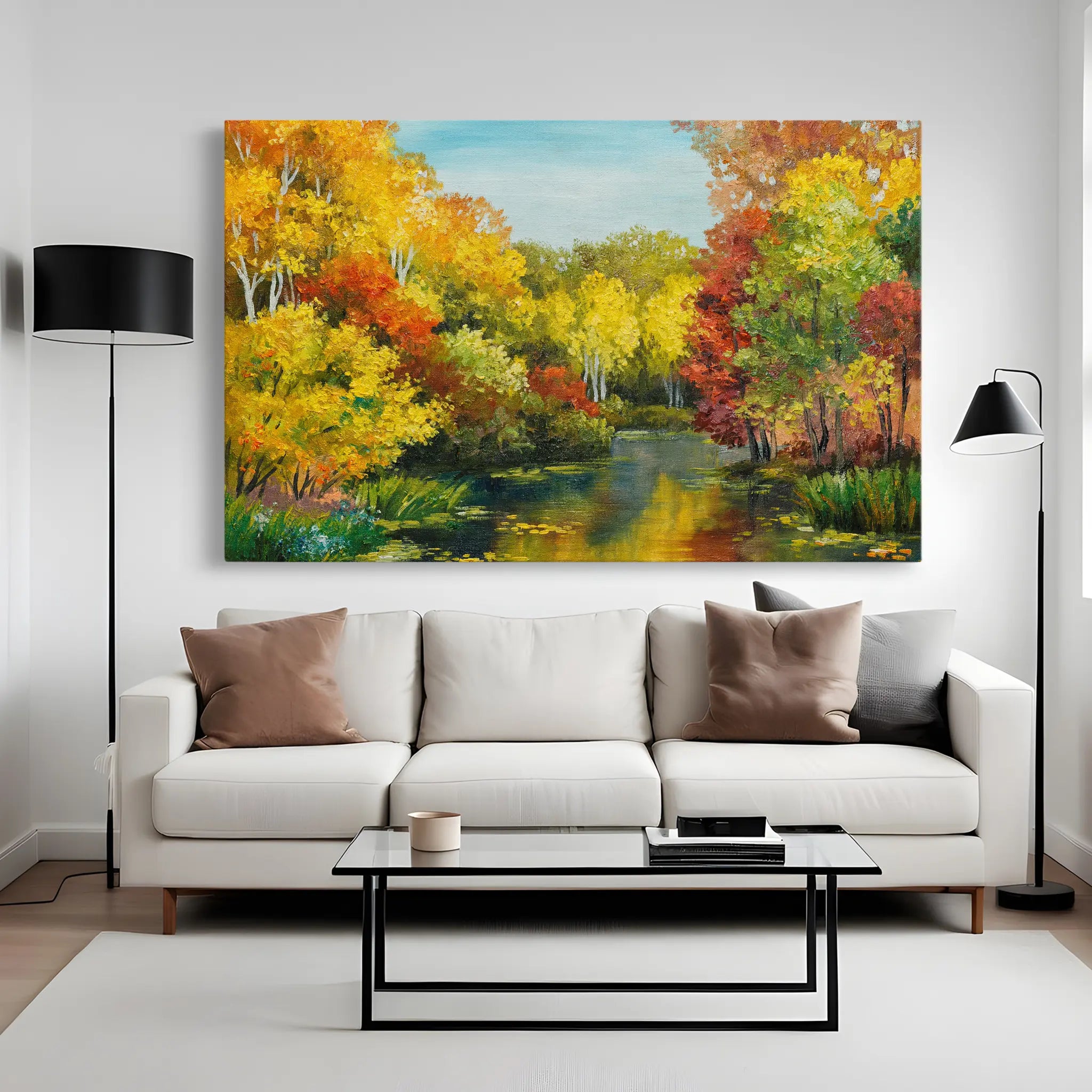 Landscape Canvas Wall Art WAD128-L 90 x 60 cm / Stretched on hidden frame