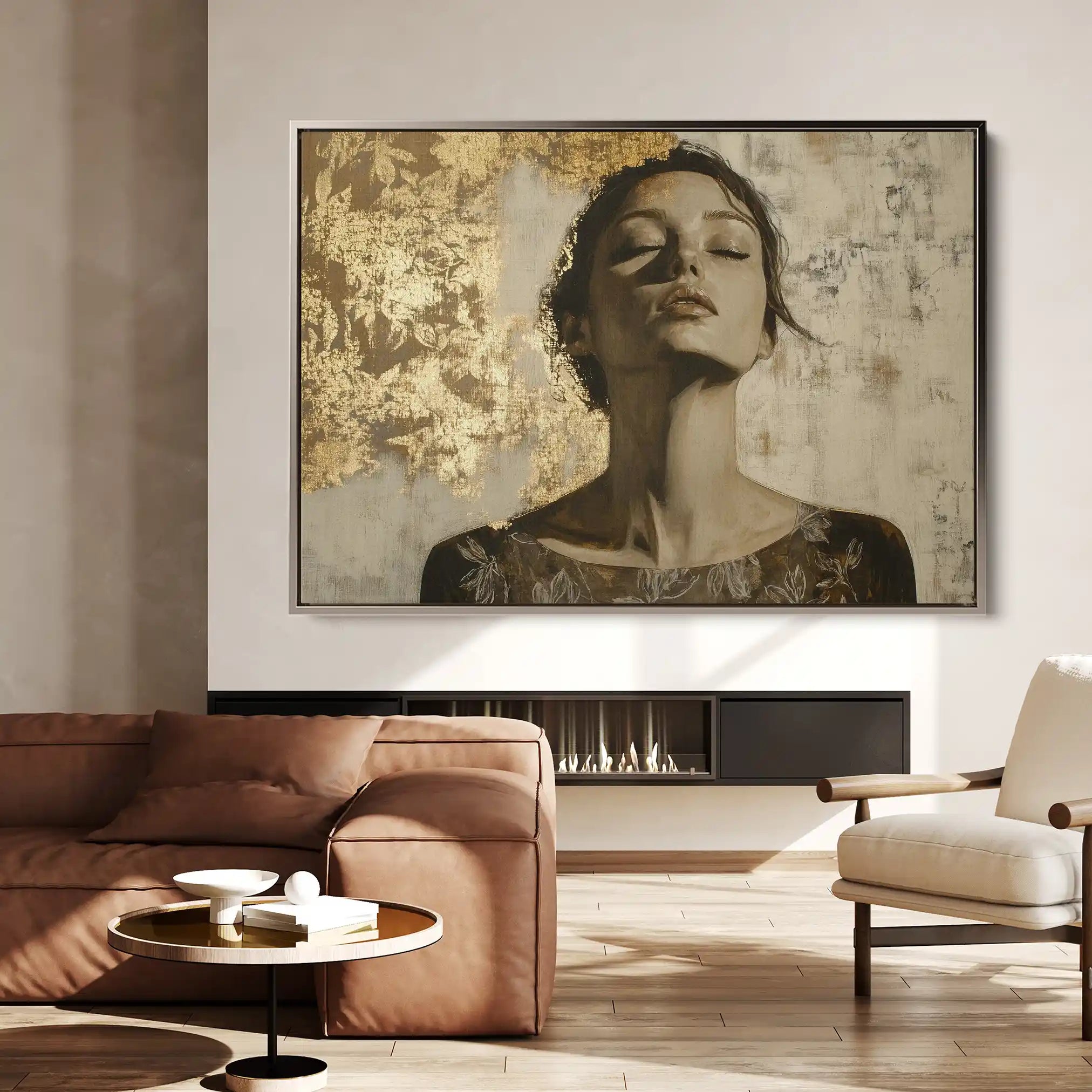 Portrait 128 Canvas Art 90 x 60 cm / Stretched on hidden frame