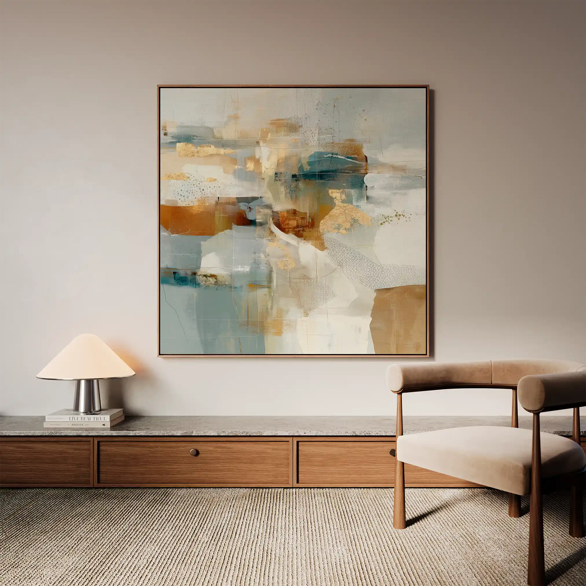 Abstract 1282 Canvas Art 60 x 60 cm / Stretched on hidden frame