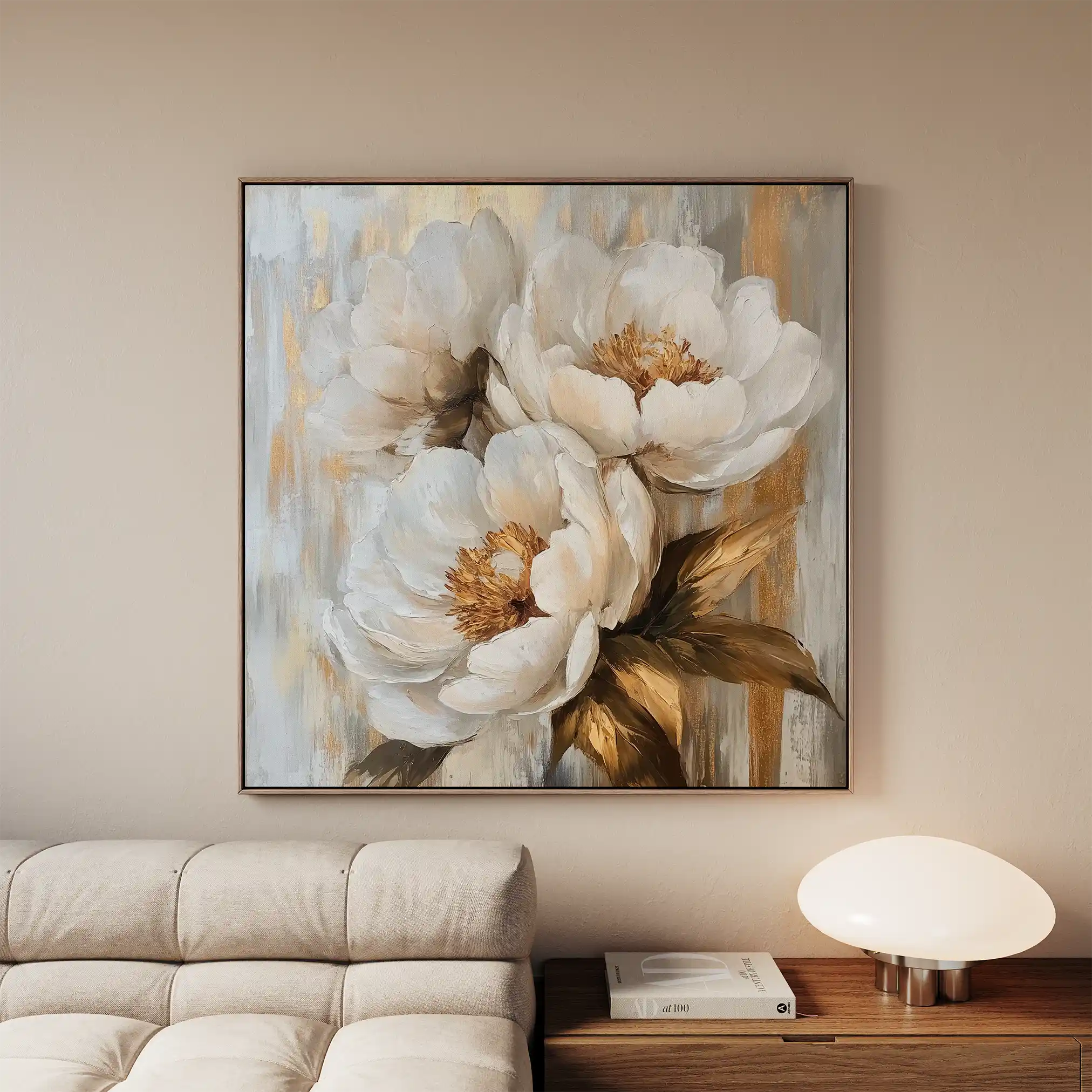 Floral Canvas Wall Art WAD1283-F 80 x 80 cm / Stretched on hidden frame