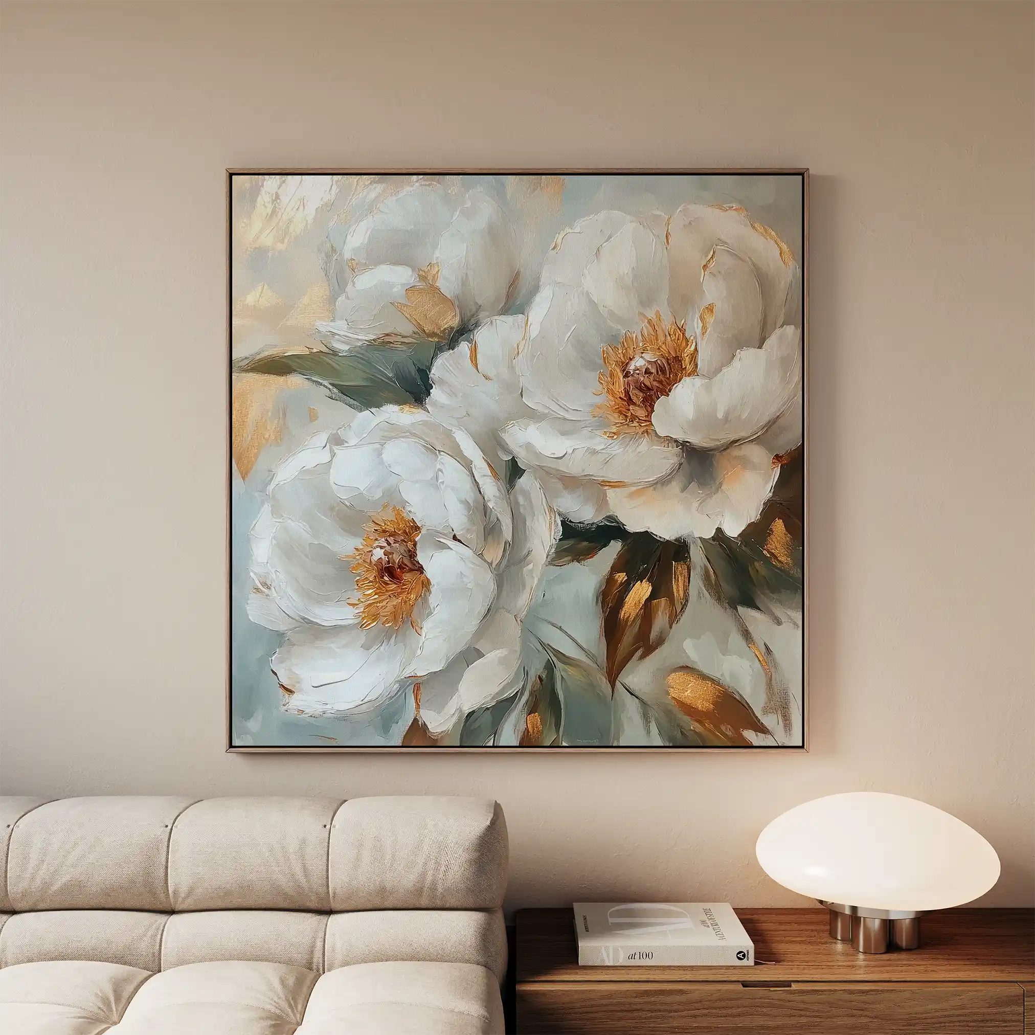 Floral Canvas Wall Art WAD1284-F 80 x 80 cm / Stretched on hidden frame