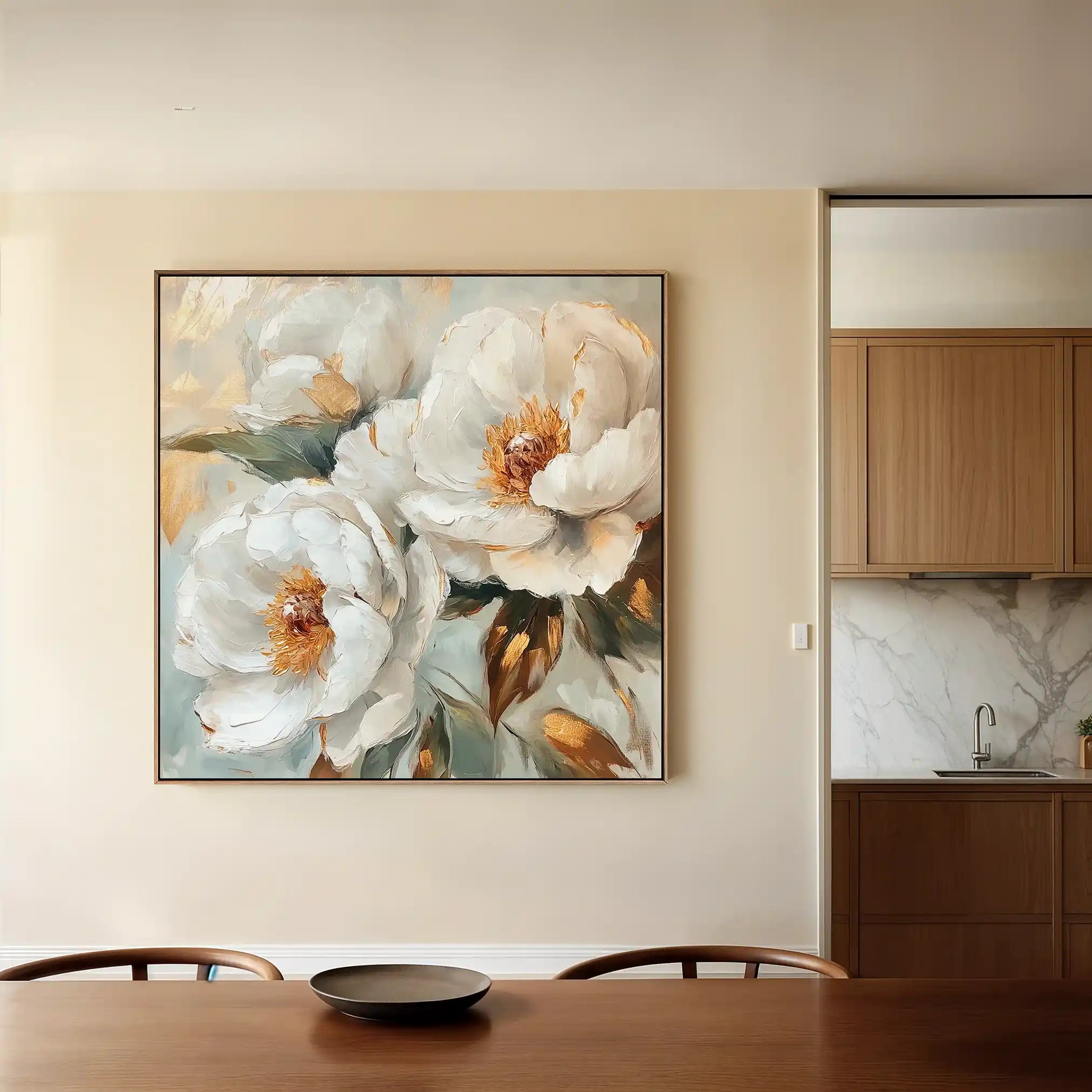 Floral Canvas Wall Art WAD1284-F 80 x 80 cm / Stretched on hidden frame