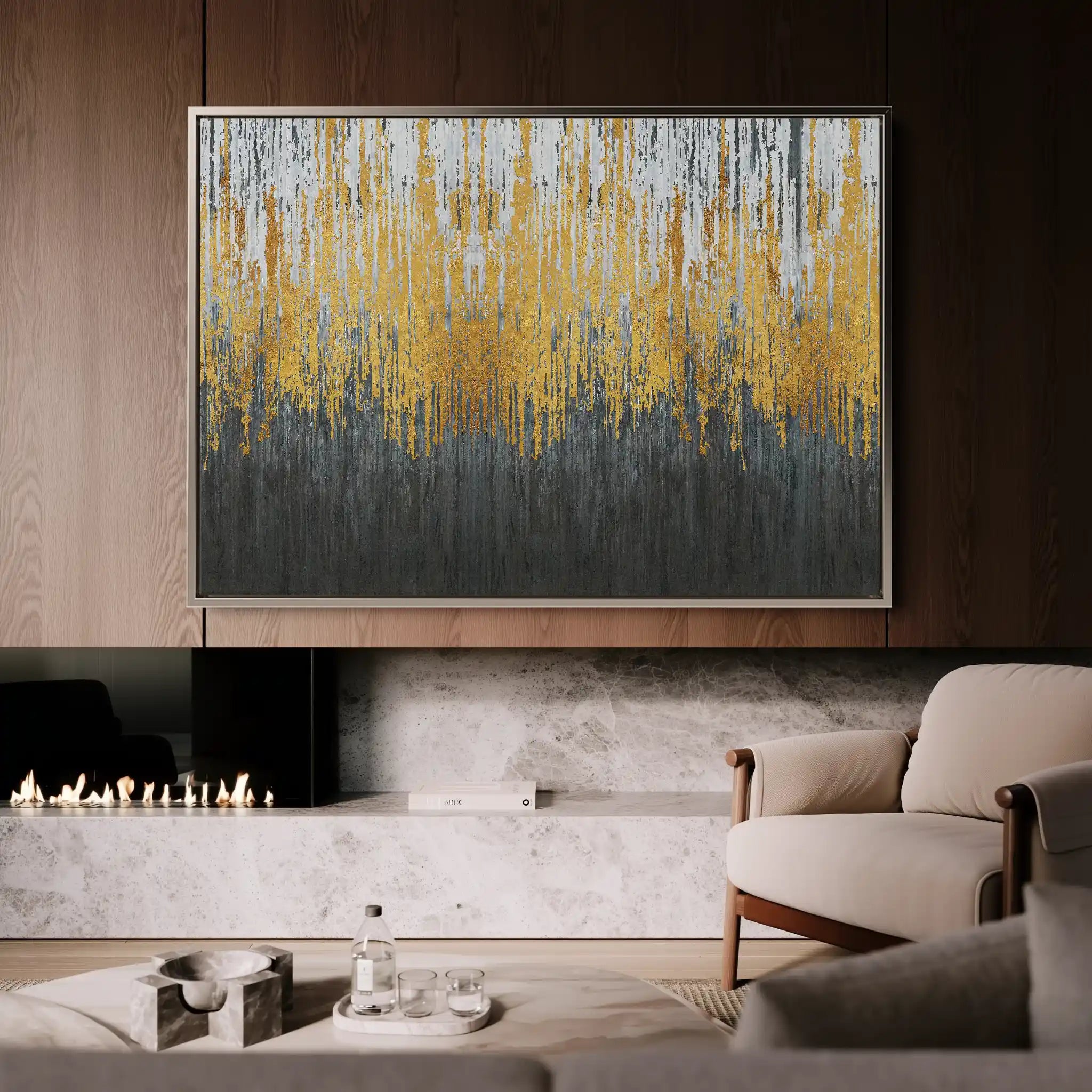 Abstract 129 Canvas Art 60 x 40 cm / Stretched on hidden frame