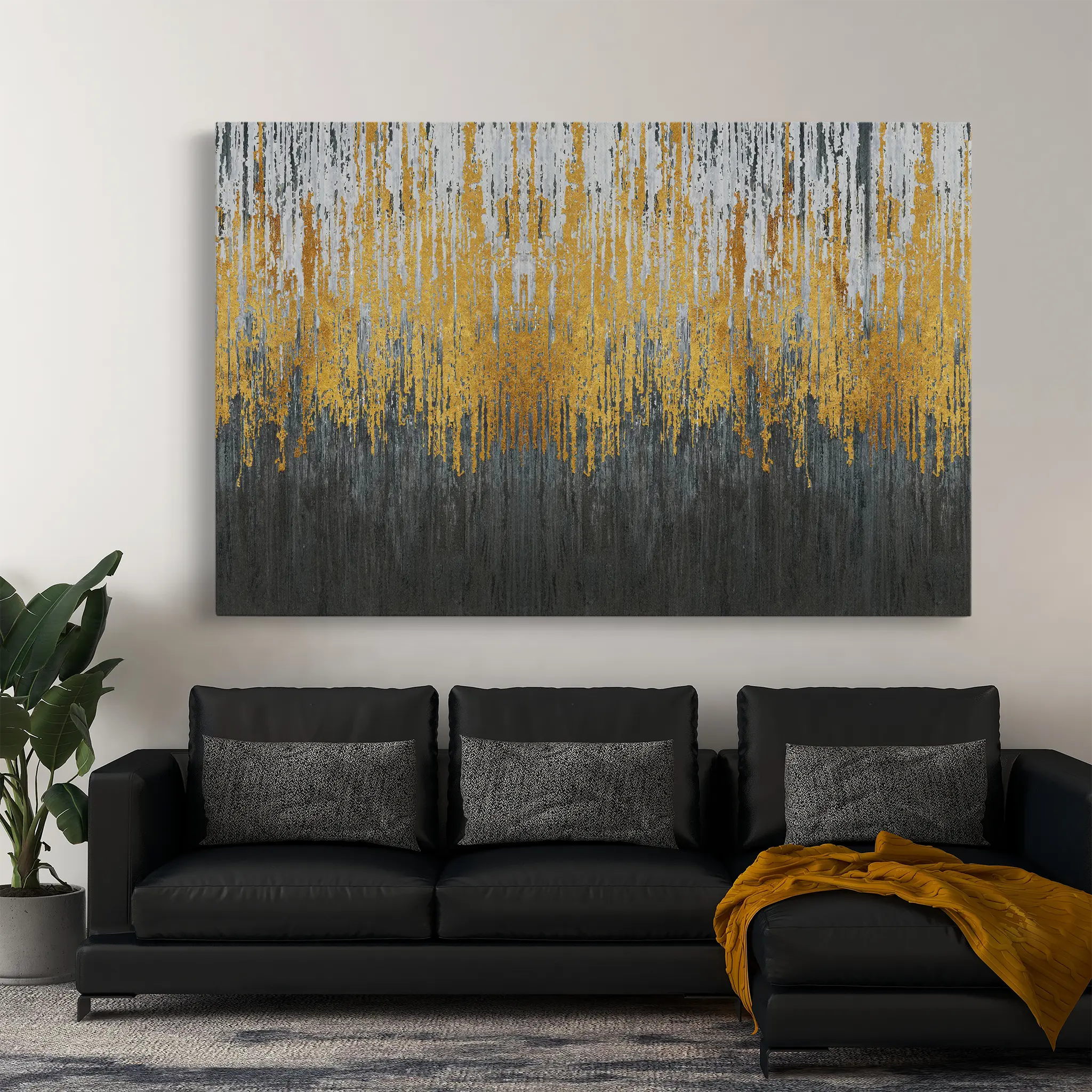 Abstract Canvas Wall Art WAD129-A 90 x 60 cm / Stretched on hidden frame