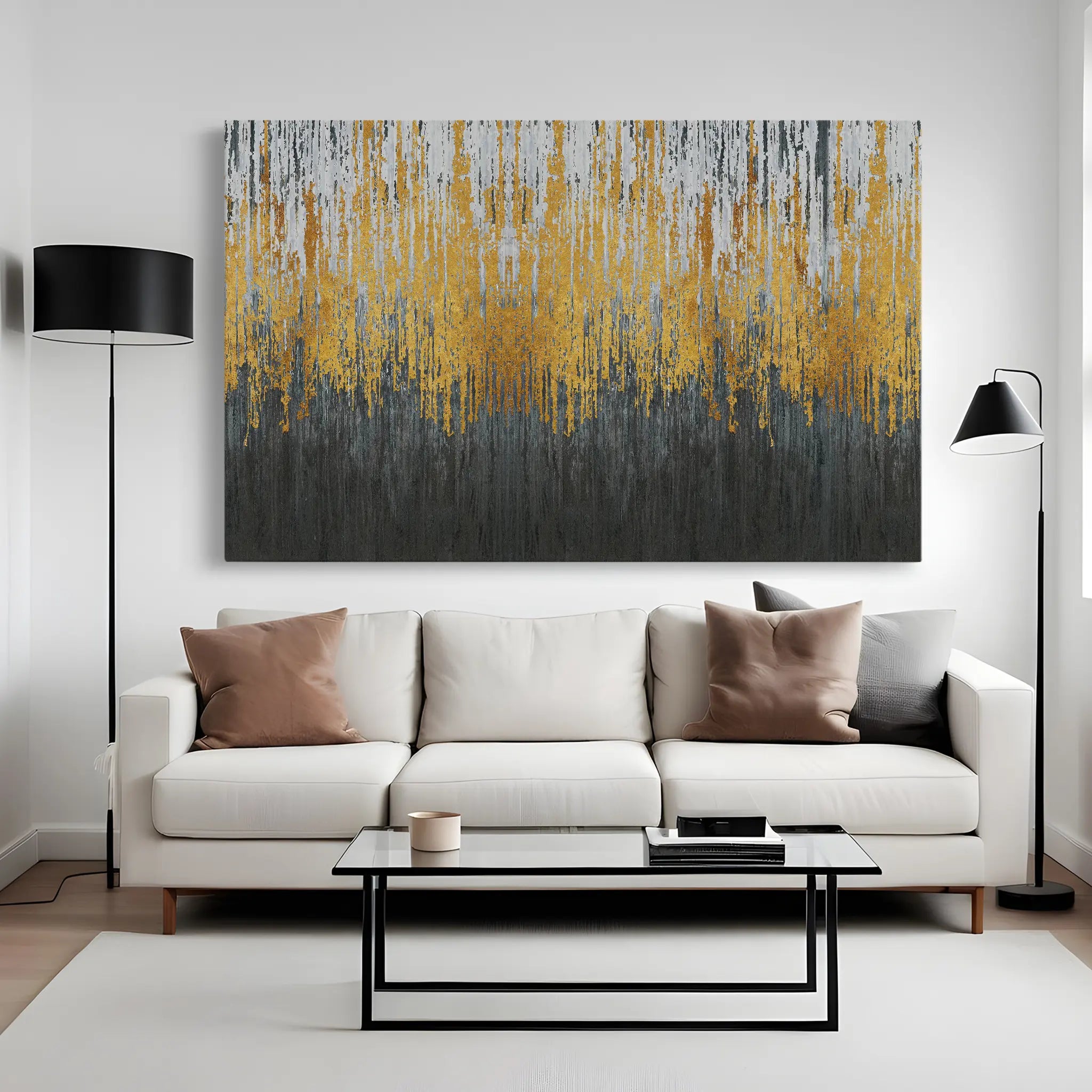 Abstract Canvas Wall Art WAD129-A 90 x 60 cm / Stretched on hidden frame