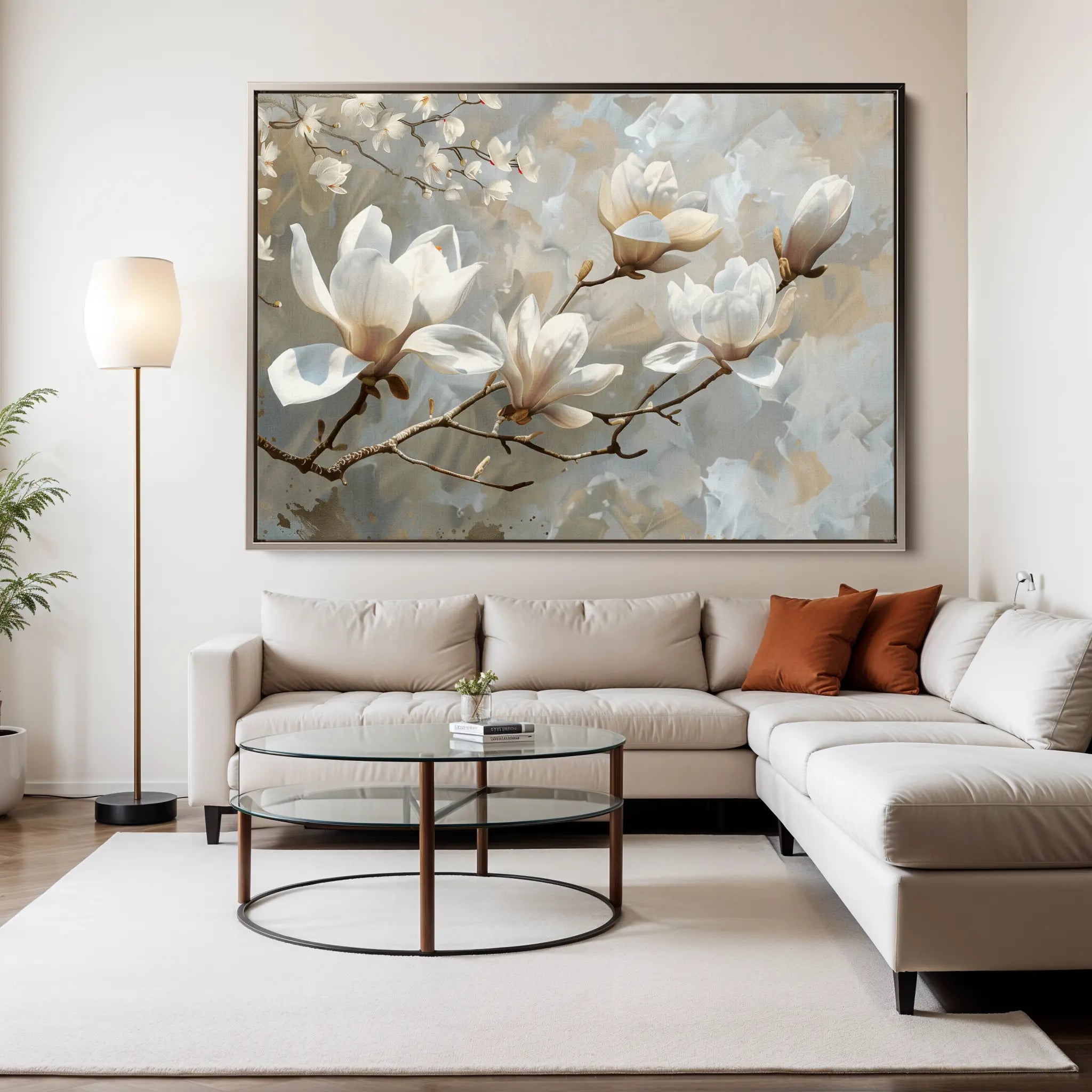 Floral Canvas Wall Art WAD129-F 90 x 60 cm / Stretched on hidden frame