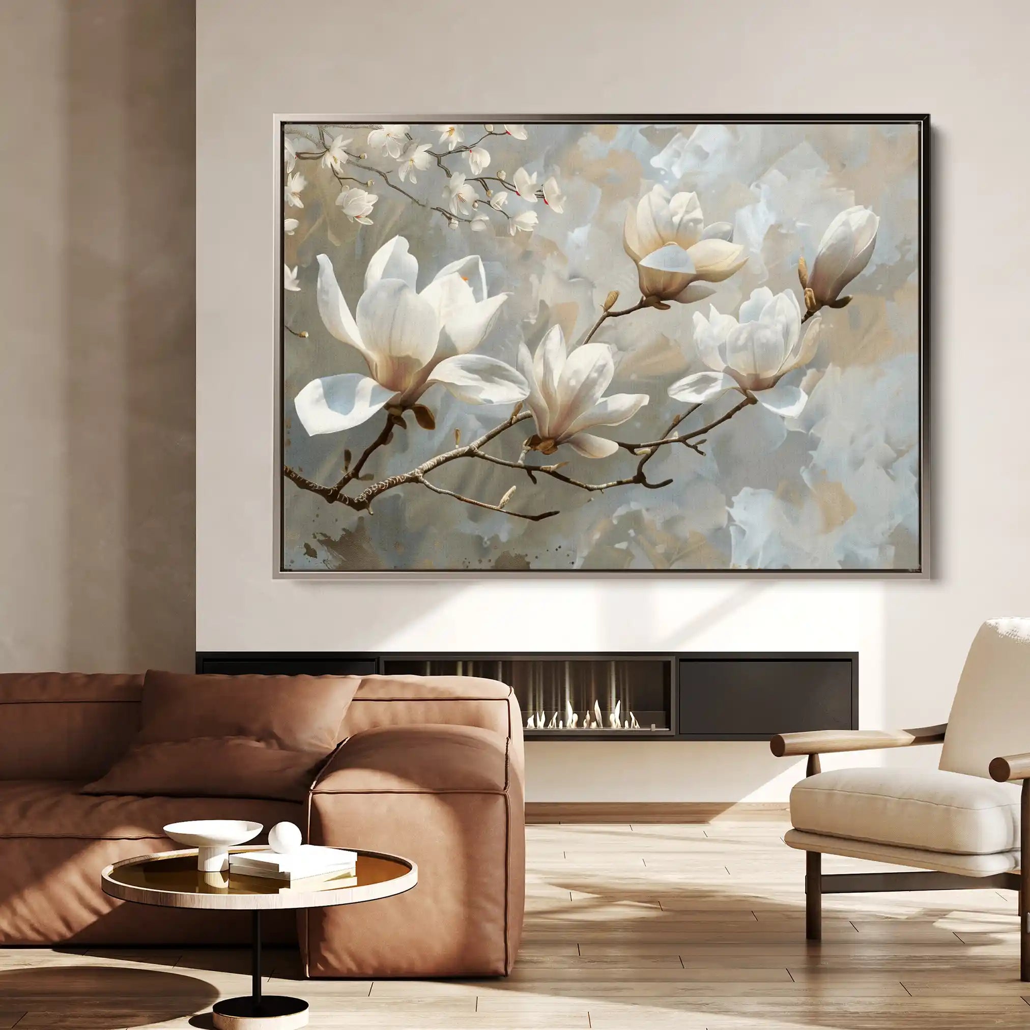 Floral Canvas Wall Art WAD129-F 90 x 60 cm / Stretched on hidden frame