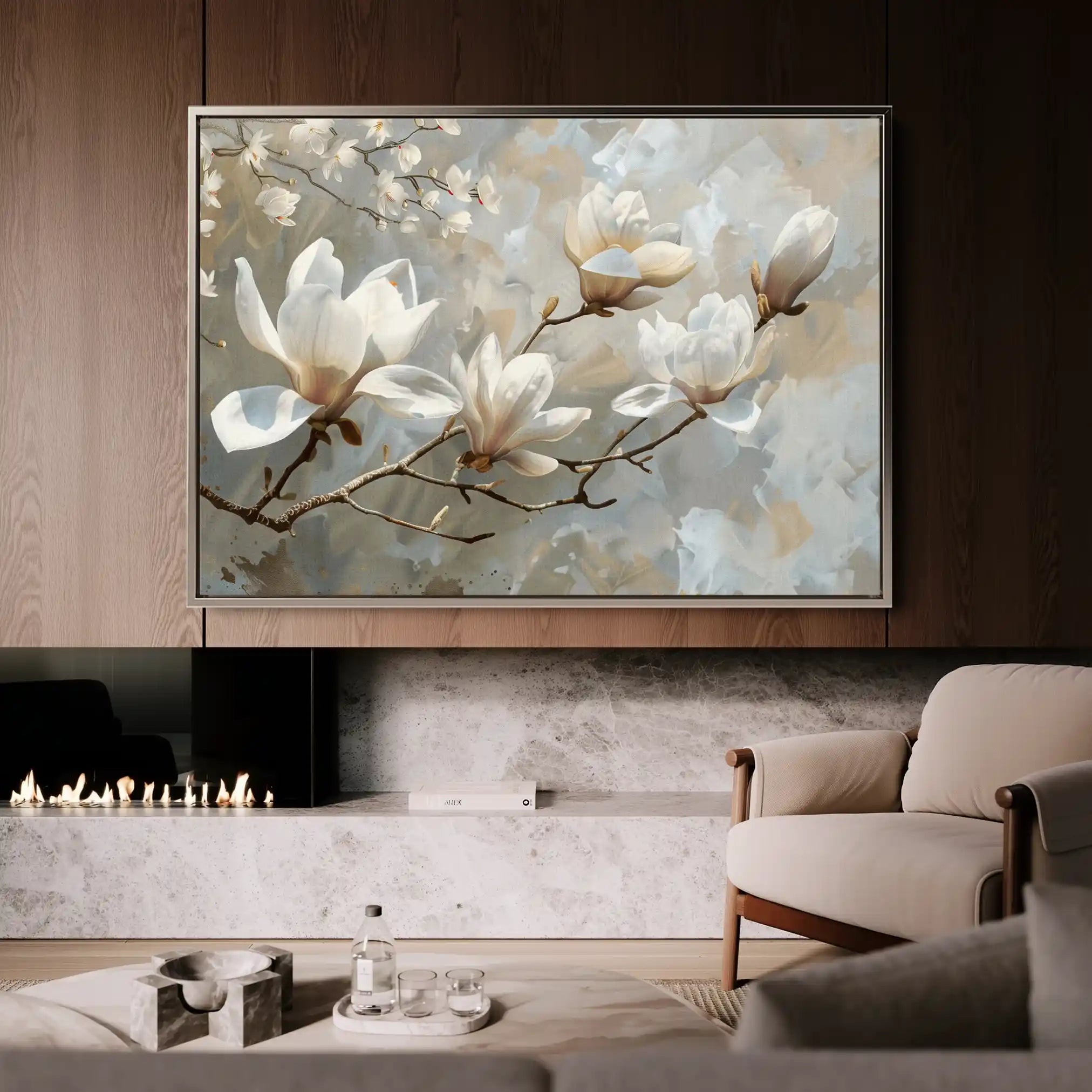 Floral Canvas Wall Art WAD129-F 90 x 60 cm / Stretched on hidden frame
