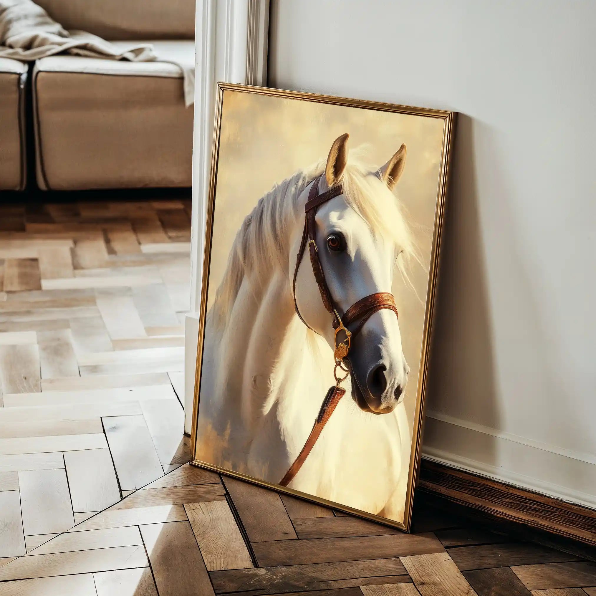 Horses 129 Canvas Art 90 x 60 cm / Stretched on hidden frame