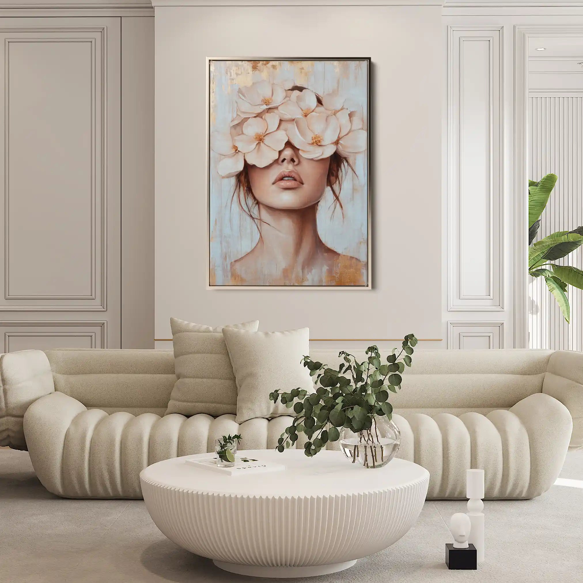 Portrait 129 Canvas Art 90 x 60 cm / Stretched on hidden frame