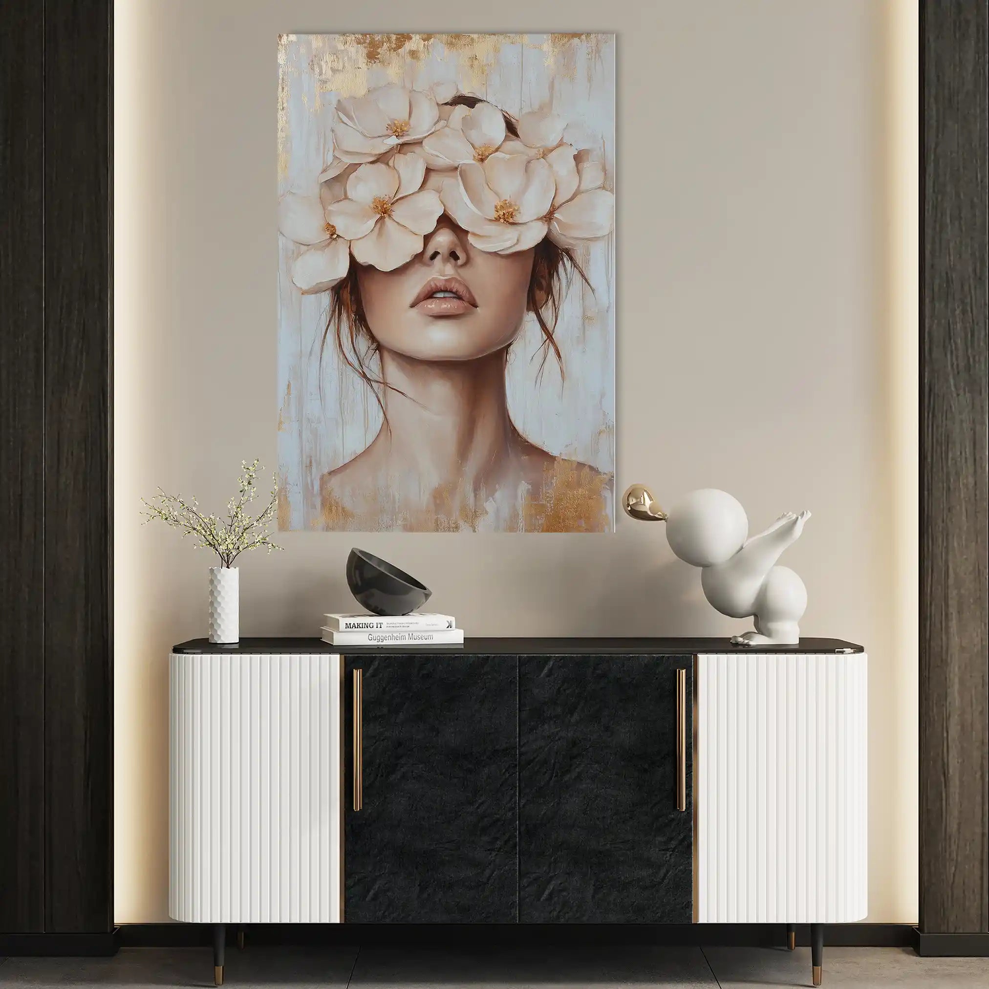 Portrait 129 Canvas Art 90 x 60 cm / Stretched on hidden frame