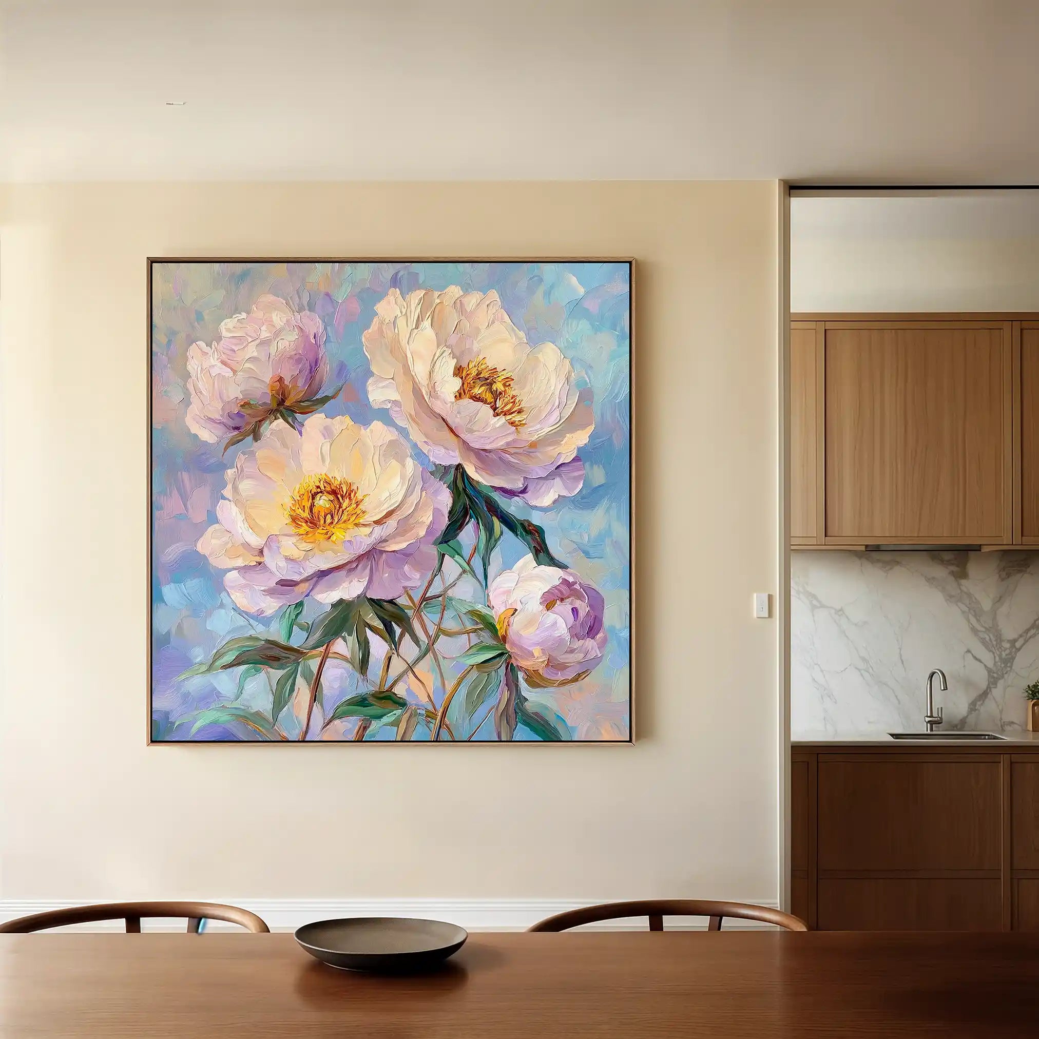 Floral Canvas Wall Art WAD1291-F 80 x 80 cm / Stretched on hidden frame