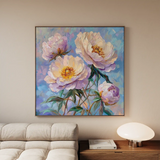 Floral Canvas Wall Art WAD1291-F 80 x 80 cm / Stretched on hidden frame