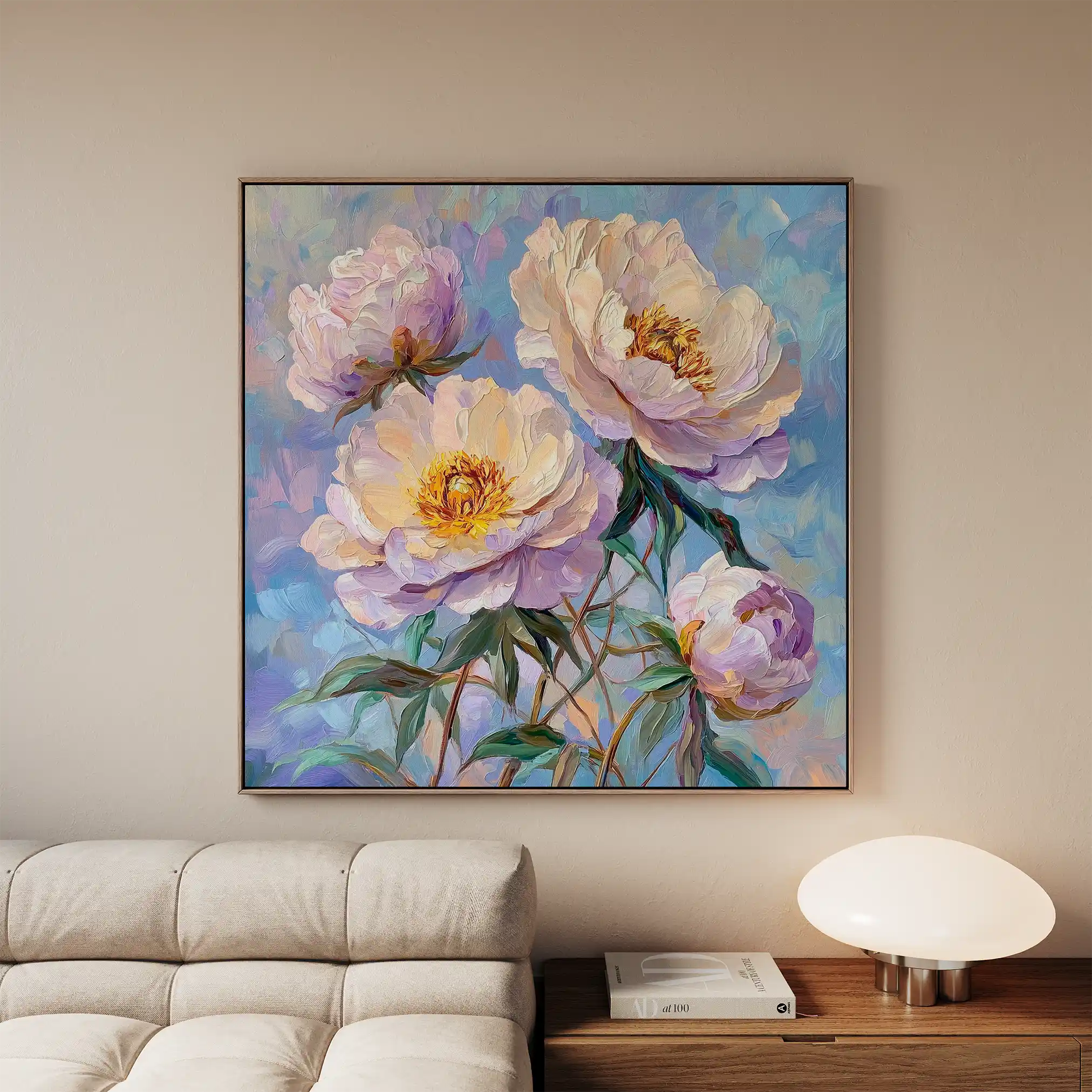 Floral Canvas Wall Art WAD1291-F 80 x 80 cm / Stretched on hidden frame
