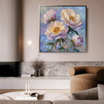 Floral Canvas Wall Art WAD1291-F 80 x 80 cm / Stretched on hidden frame