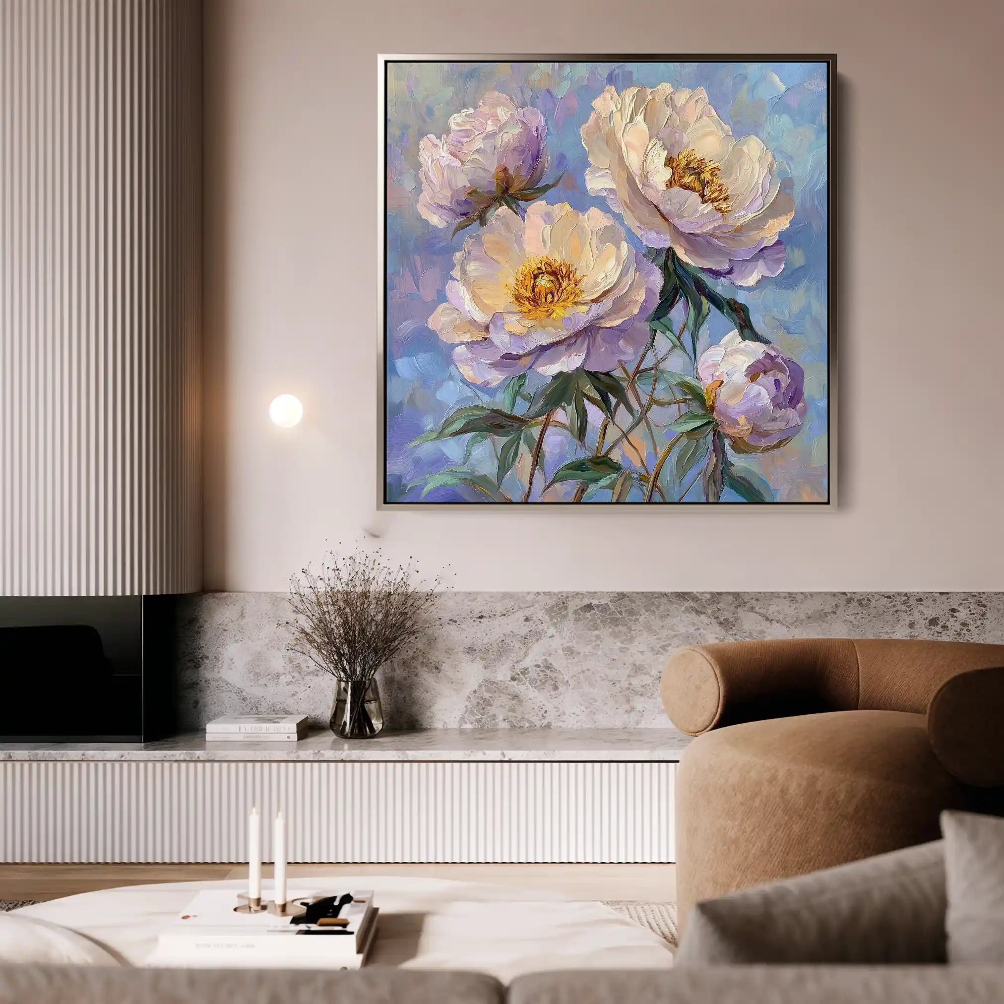 Floral Canvas Wall Art WAD1291-F 80 x 80 cm / Stretched on hidden frame