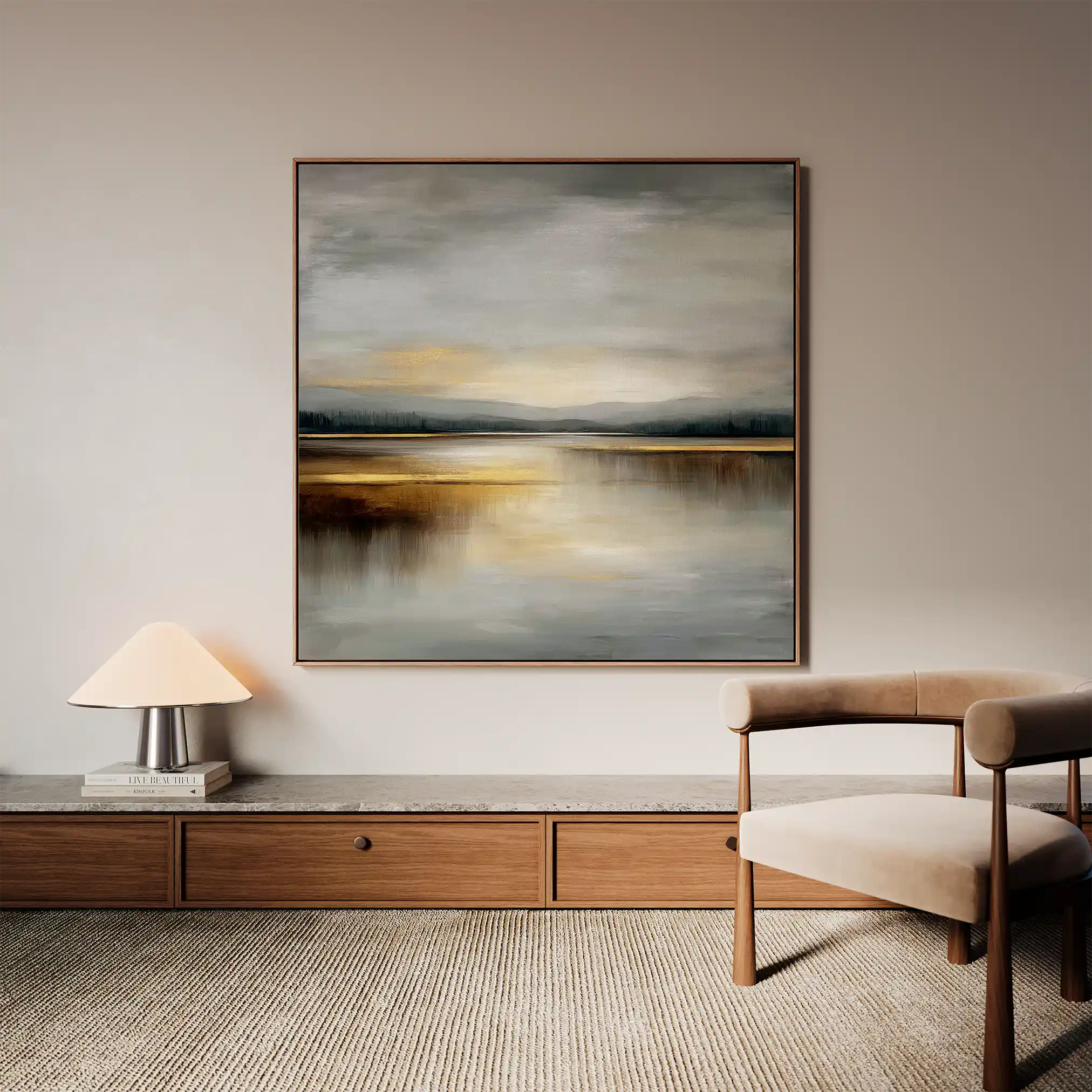 Abstract 1295 Canvas Art 60 x 60 cm / Stretched on hidden frame
