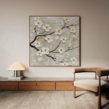 Floral Canvas Wall Art WAD1297-F 80 x 80 cm / Stretched on hidden frame
