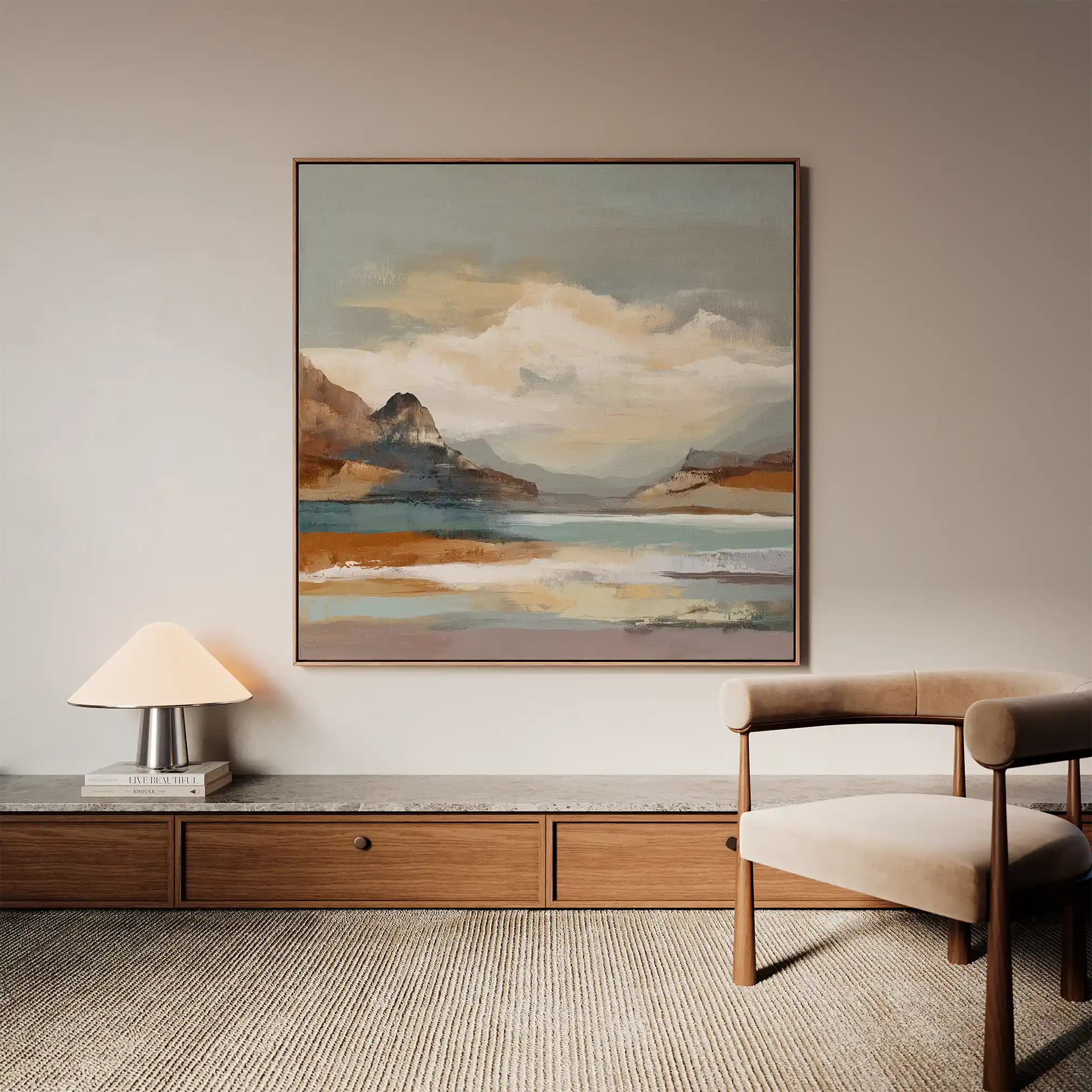 Abstract 1298 Canvas Art 60 x 60 cm / Stretched on hidden frame