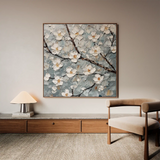 Floral Canvas Wall Art WAD1298-F 80 x 80 cm / Stretched on hidden frame