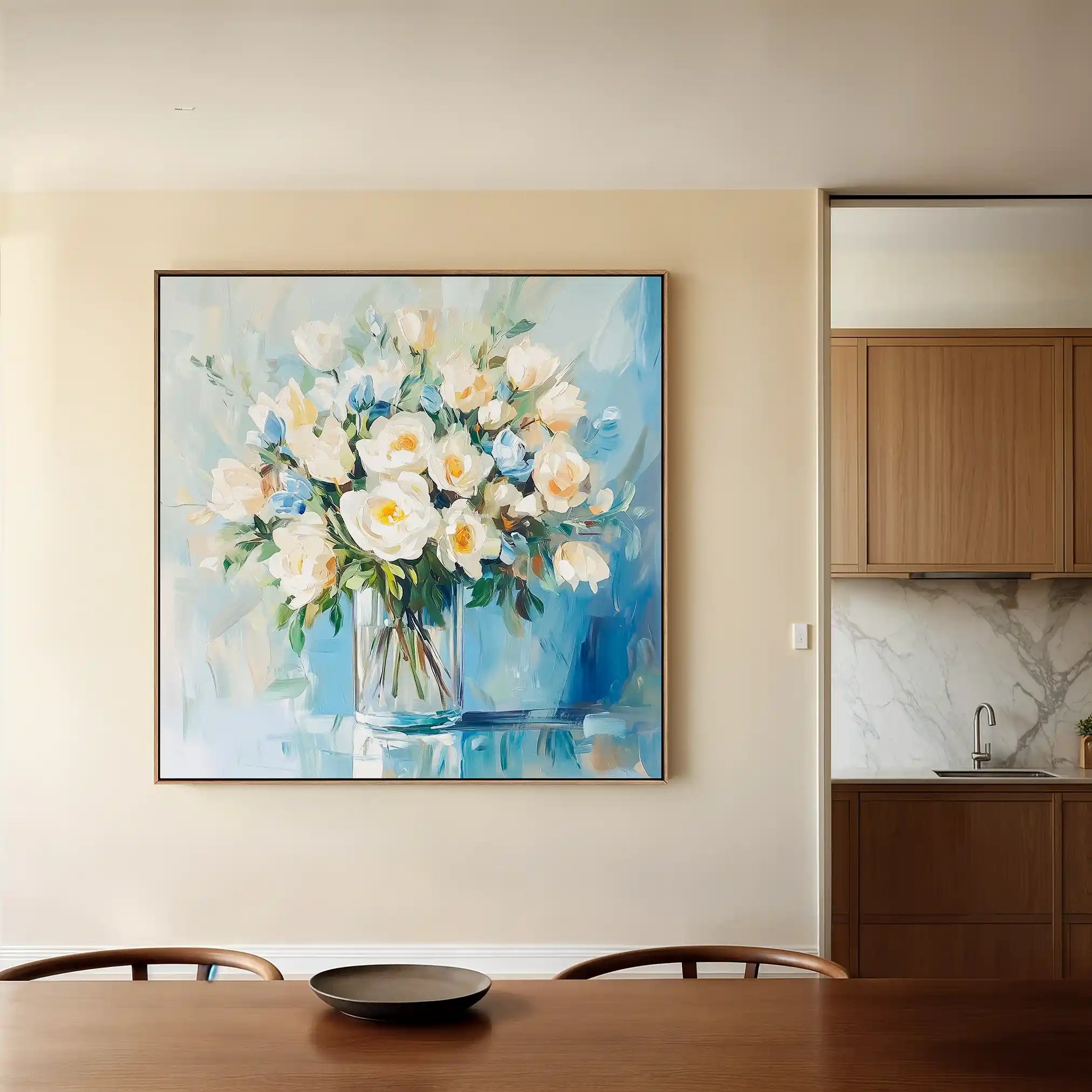 Floral Canvas Wall Art WAD1299-F 80 x 80 cm / Stretched on hidden frame