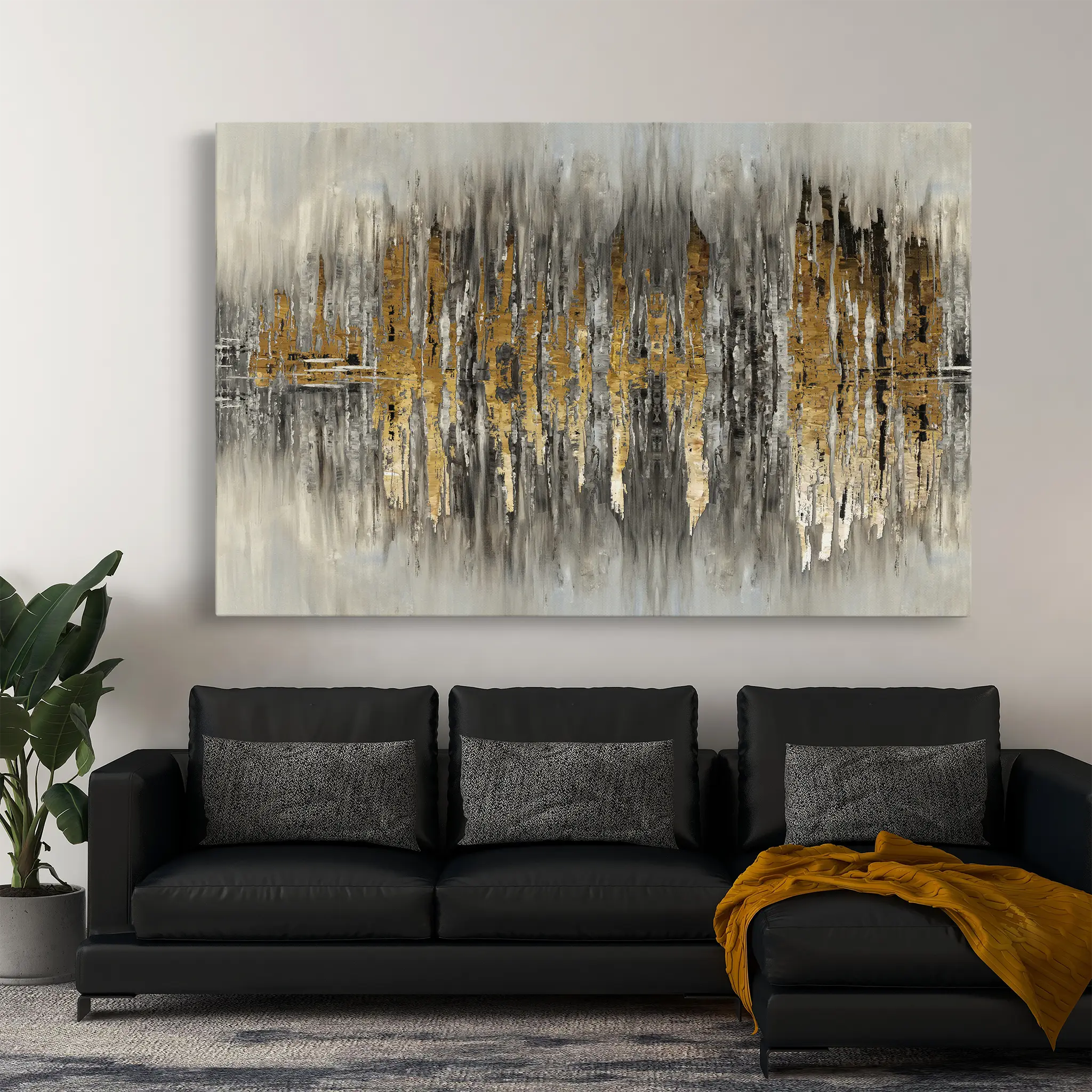 Abstract Canvas Wall Art WAD130-A 90 x 60 cm / Stretched on hidden frame