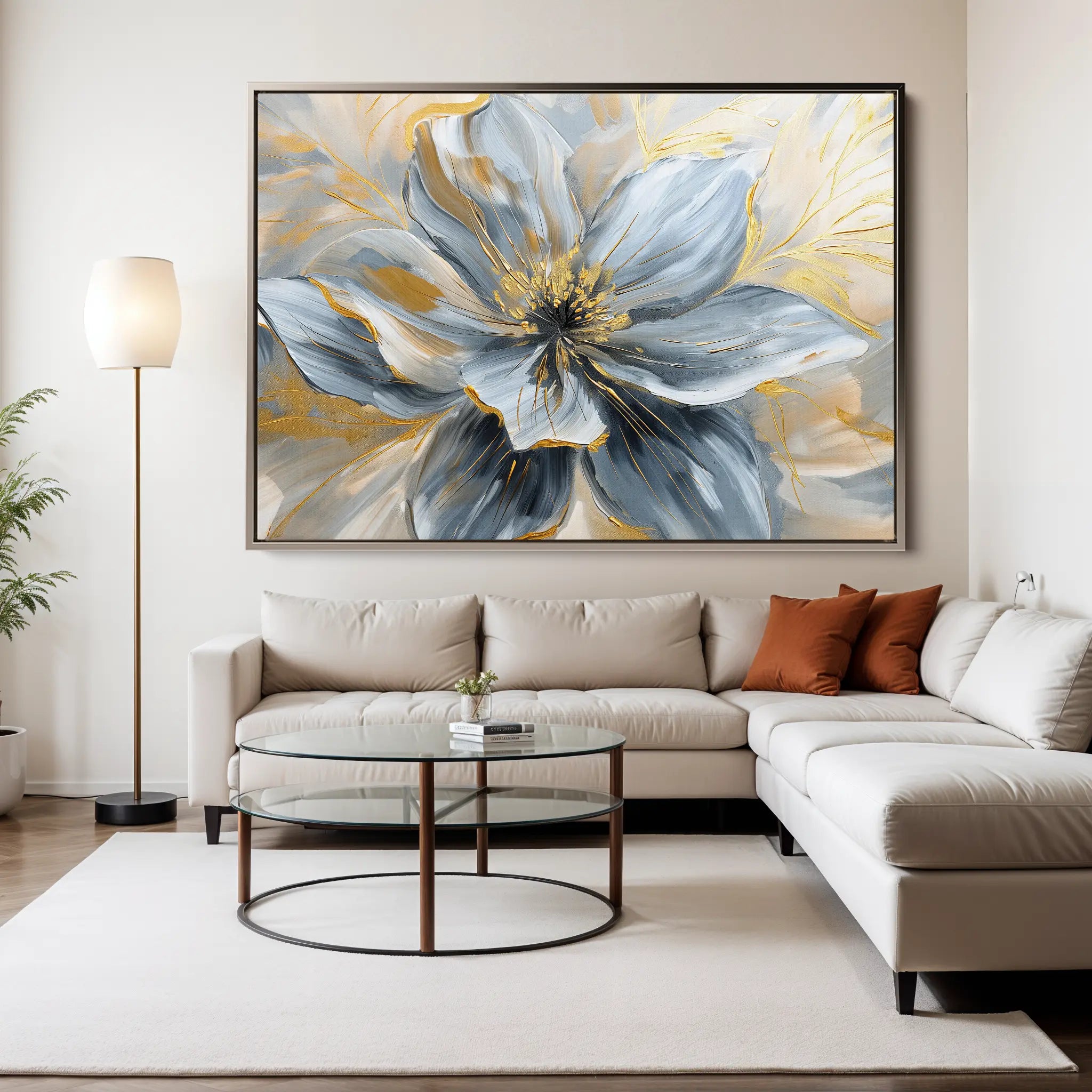 Floral Canvas Wall Art WAD130-F 90 x 60 cm / Stretched on hidden frame